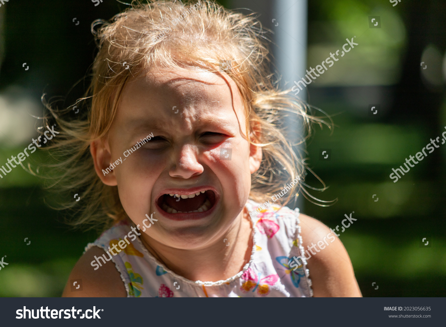 Child Crying Laughing Child Hysterical Stock Photo 2023056635 ...