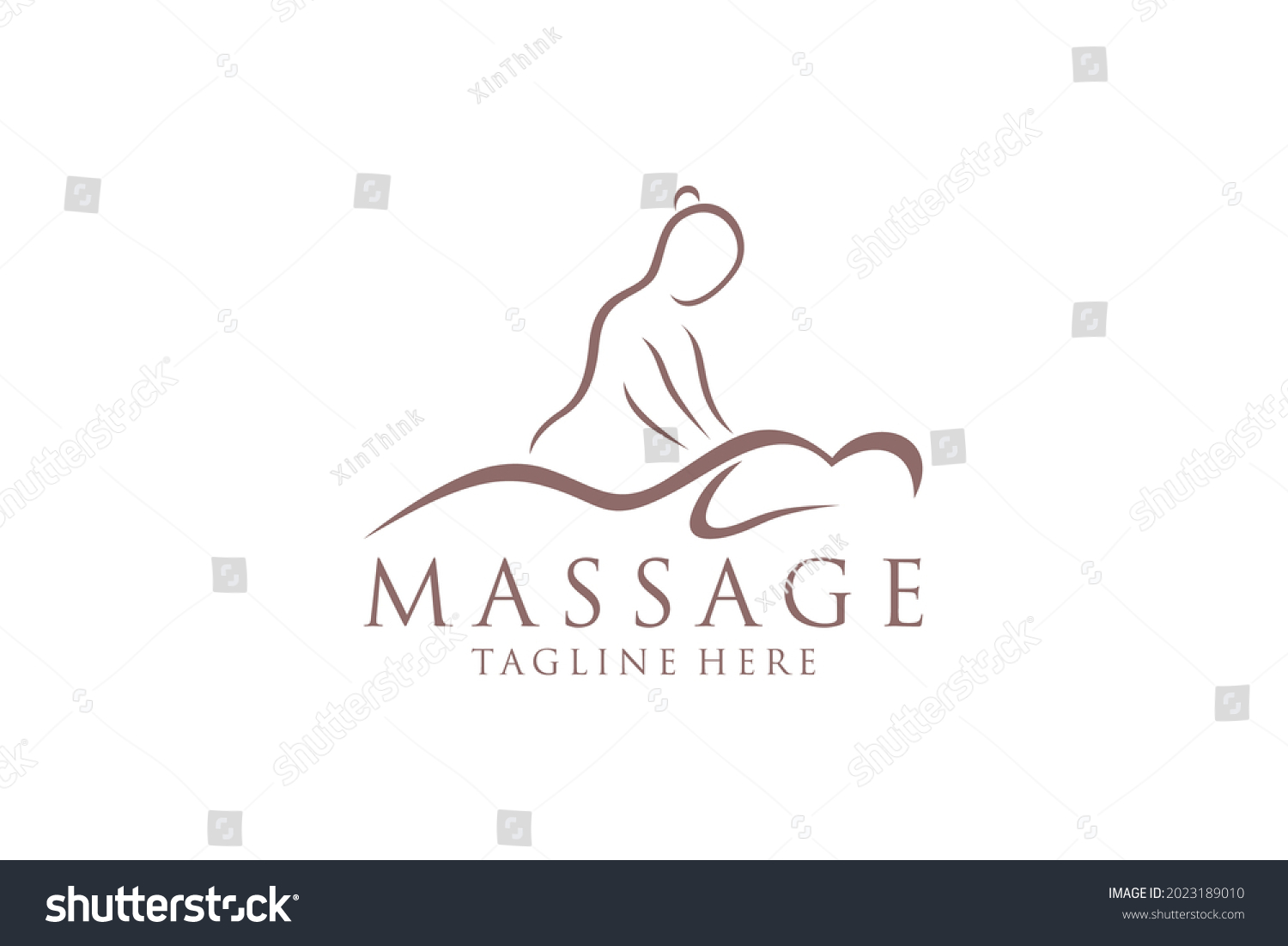 Body Massage Logo Body Spa Centre Stock Vector (Royalty Free ...