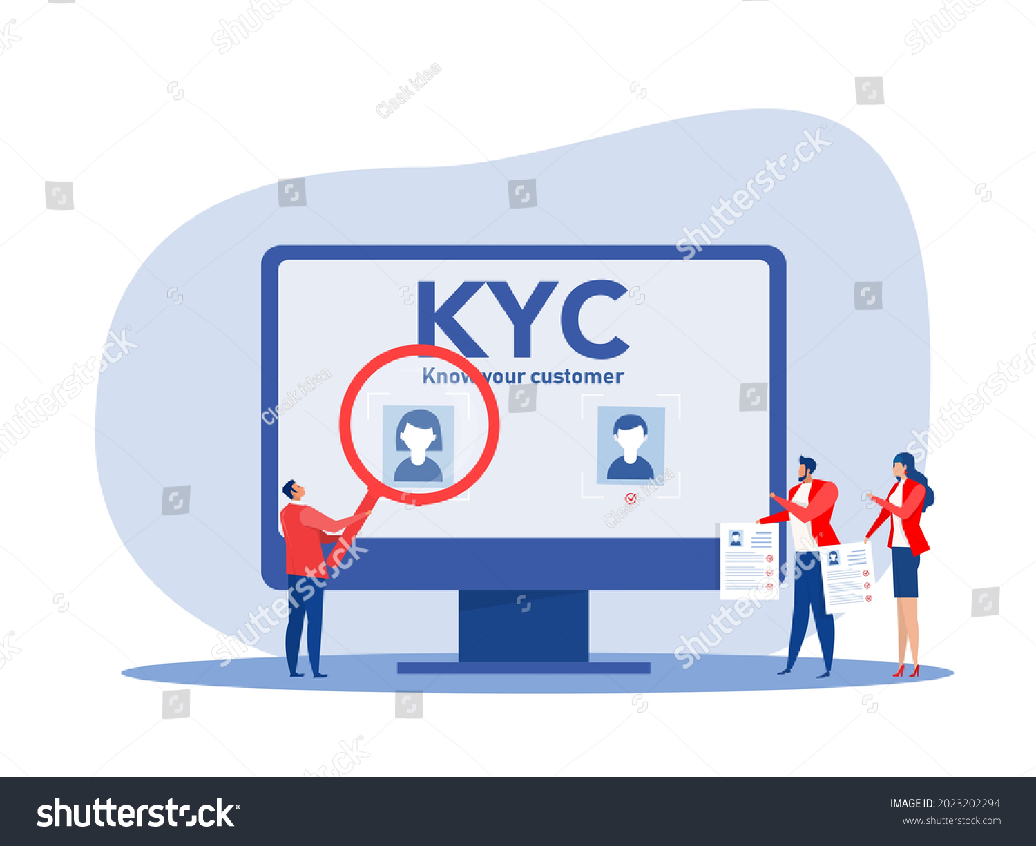 Kyc Know Your Customer Business Verifying Stock Vector (Royalty Free ...