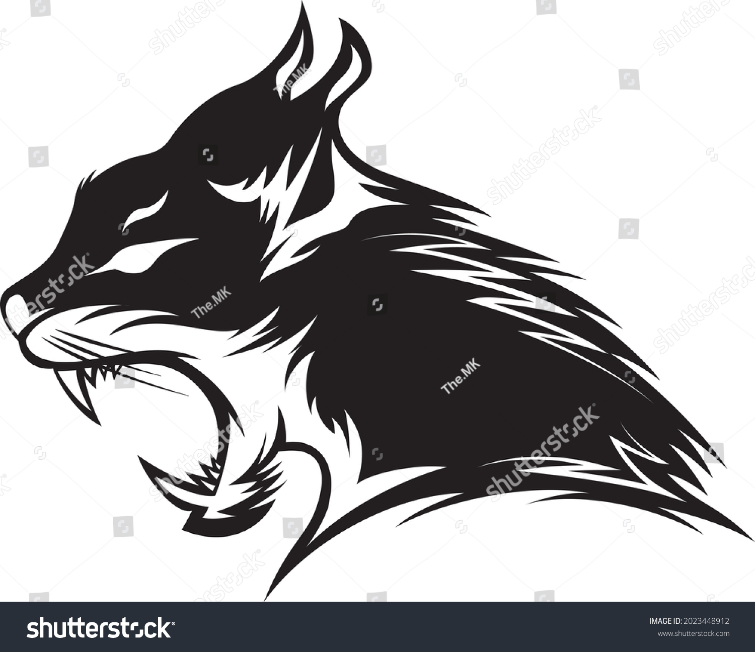 Bearcat Mascot Vector Illusrations Tshirts Logos Stock Vector (Royalty ...