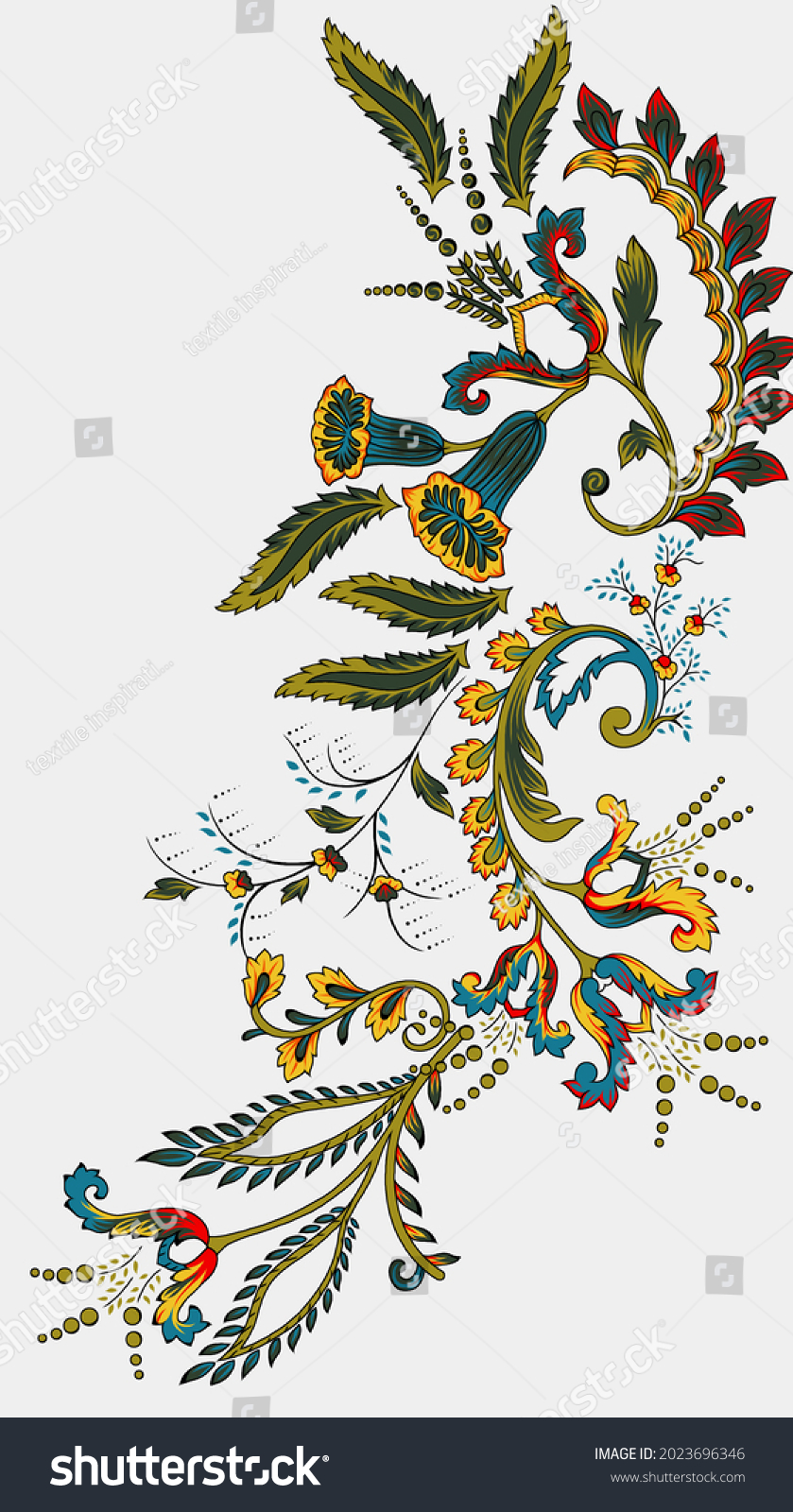 Digital Motifs Floral Baroque Rope Style Stock Illustration 2023696346 ...