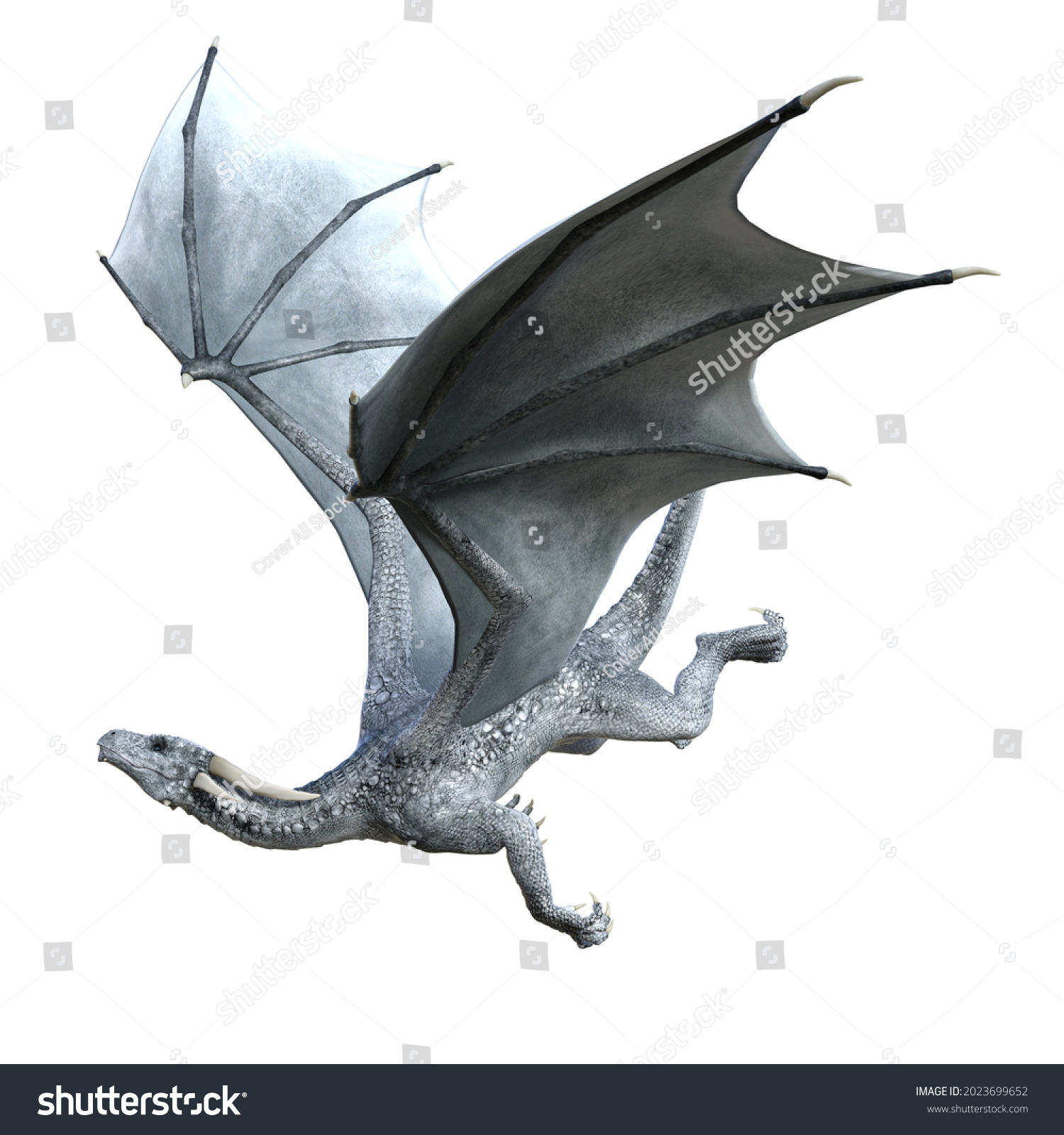 Isolated 3d Rendering Flying Dragon Stock Illustration 2023699652 ...