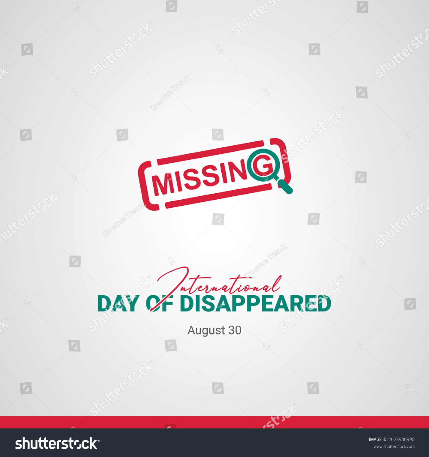 International Day Victims Enforced Disappearances Stock Vector (royalty 