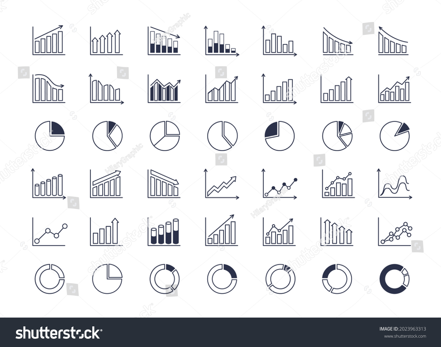 Black White Graphic Diagrams Elements Sign Stock Vector (Royalty Free ...