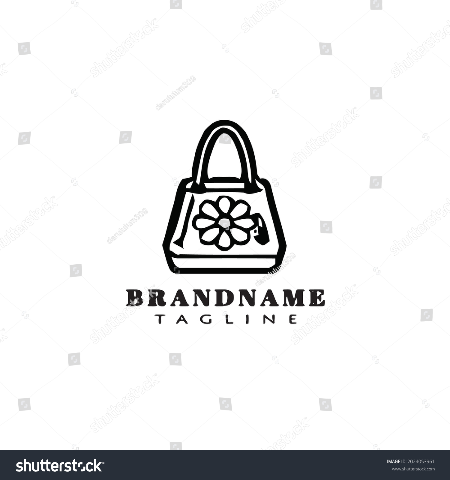 Girl Bag Logo Icon Cartoon Symbol Stock Vector (Royalty Free ...