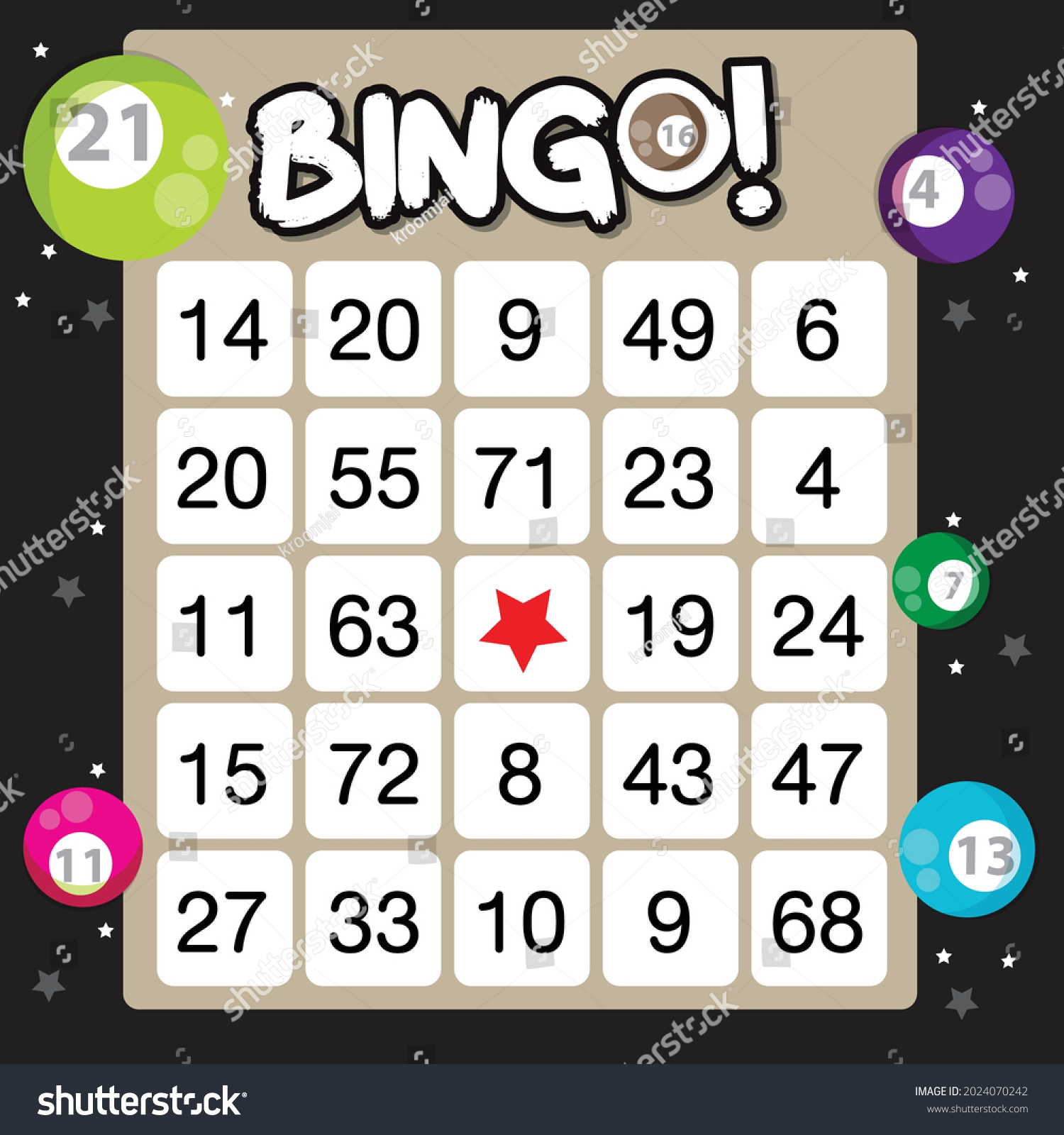 Bingo Lottery Posters Background Game Templates Stock Vector (Royalty ...