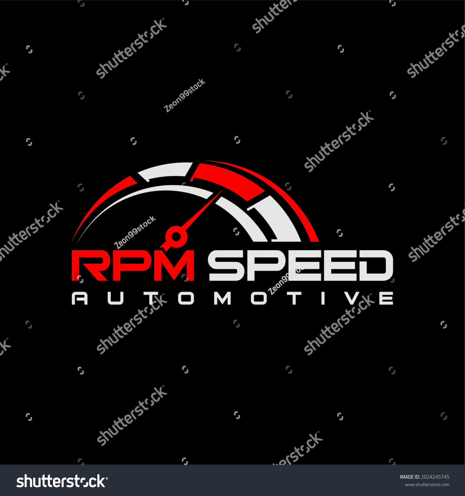 Speed Rpm Speedometer Vector Logo Design Stock Vector (Royalty Free ...