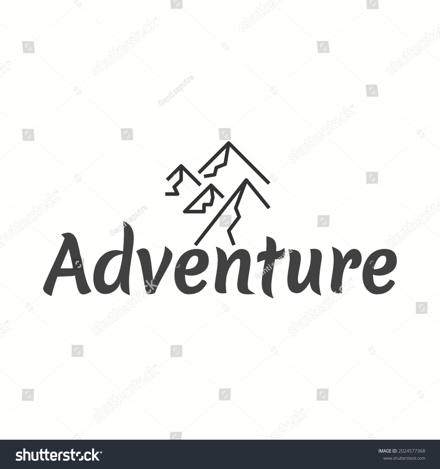 Adventurer Logo Mountain Climber Modern Quality Stock Illustration ...