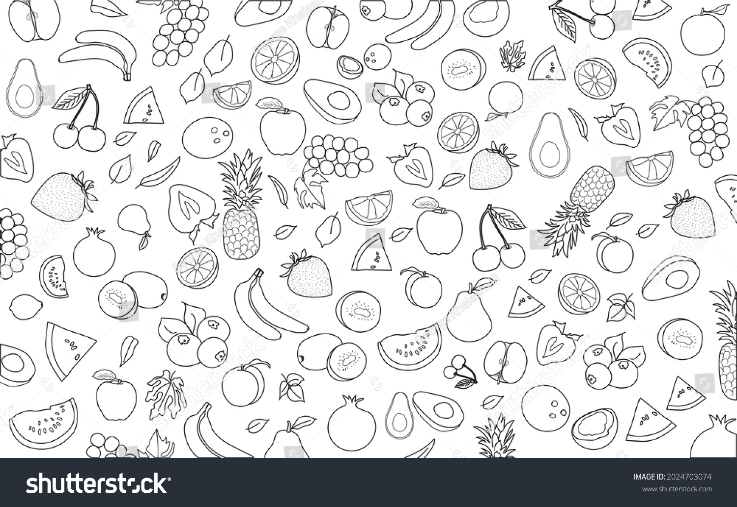 Vector Fruits Icons Stock Vector (Royalty Free) 2024703074 | Shutterstock