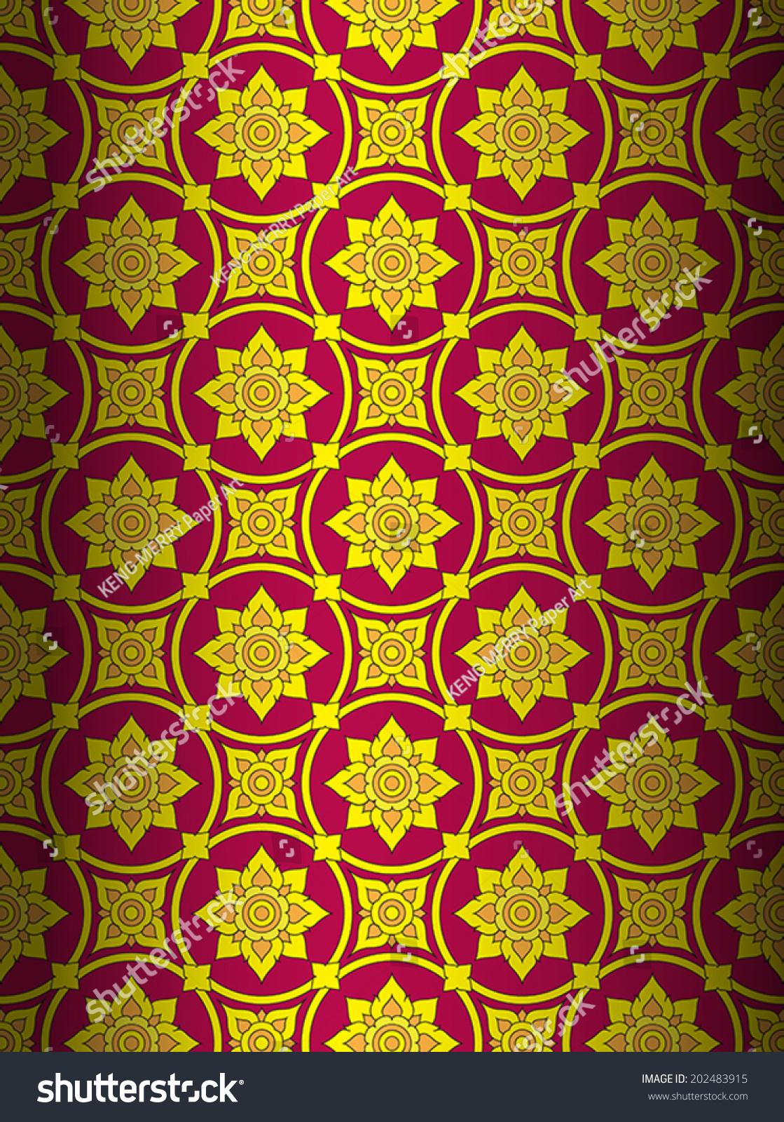 Thai Pattern Background Stock Vector (Royalty Free) 202483915 ...