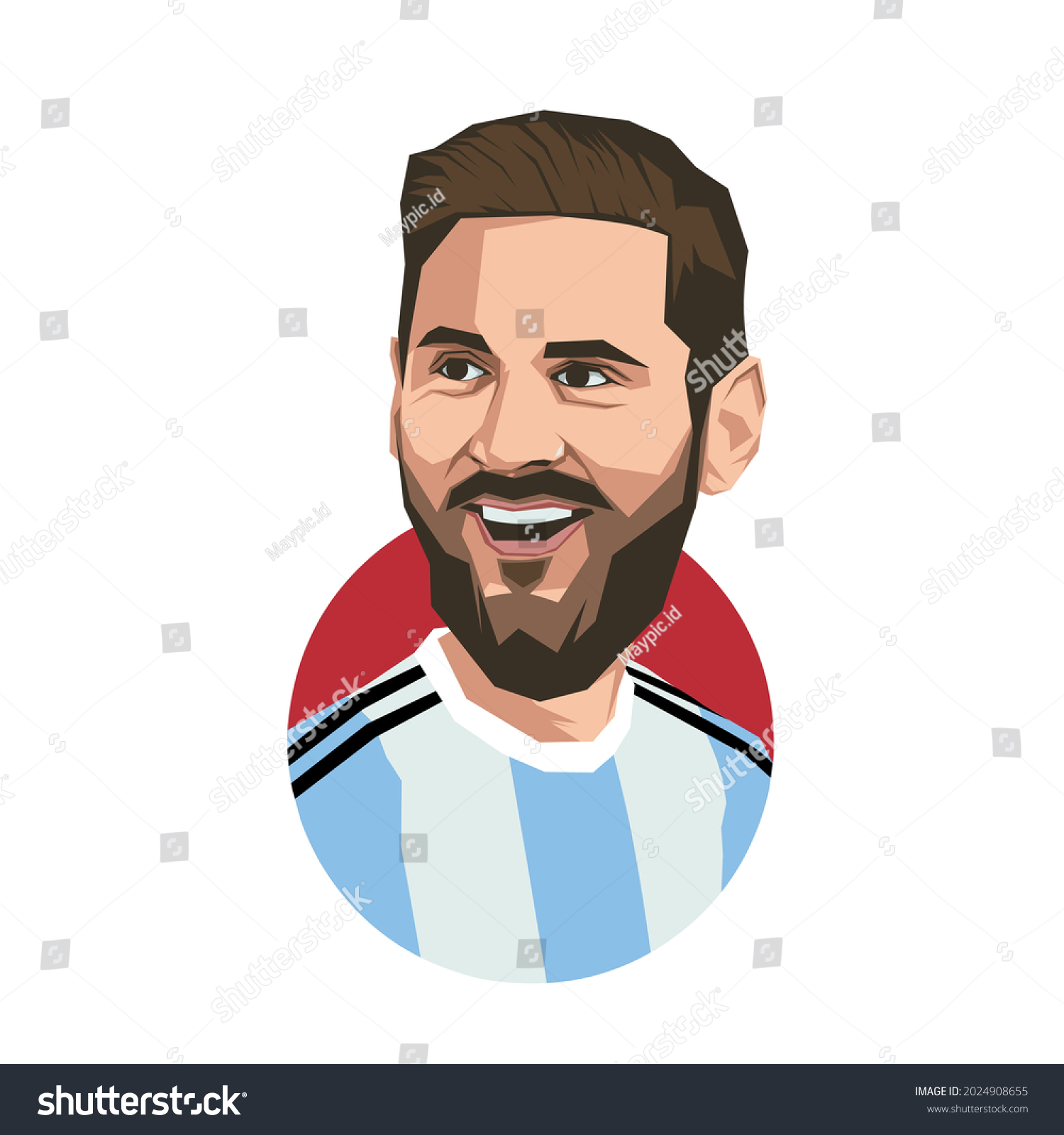 Barcelona Fc Argentina National Football Player Stock Vector (Royalty ...