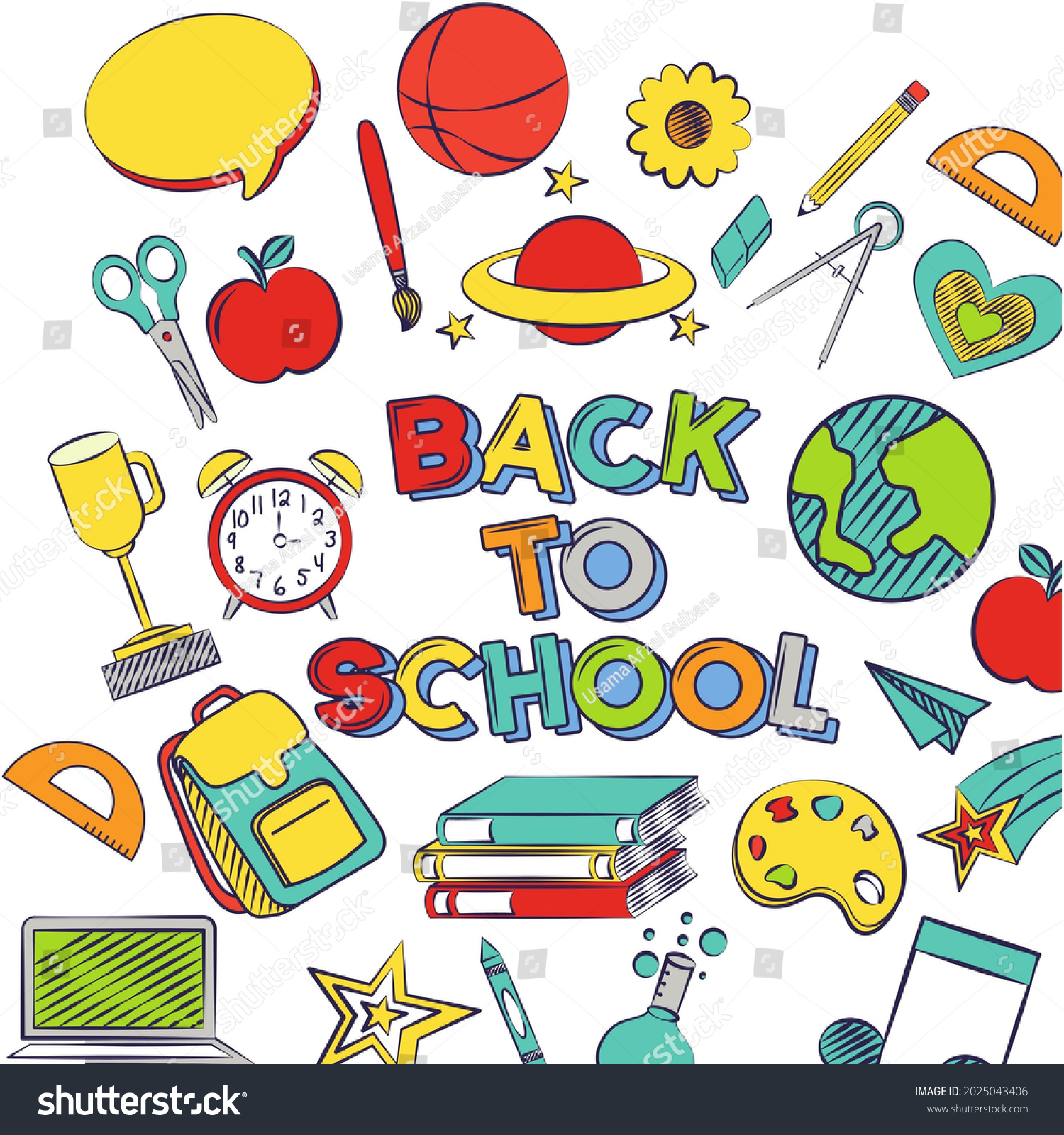 Back School Logo Beautiful Design Stock Illustration 2025043406 ...