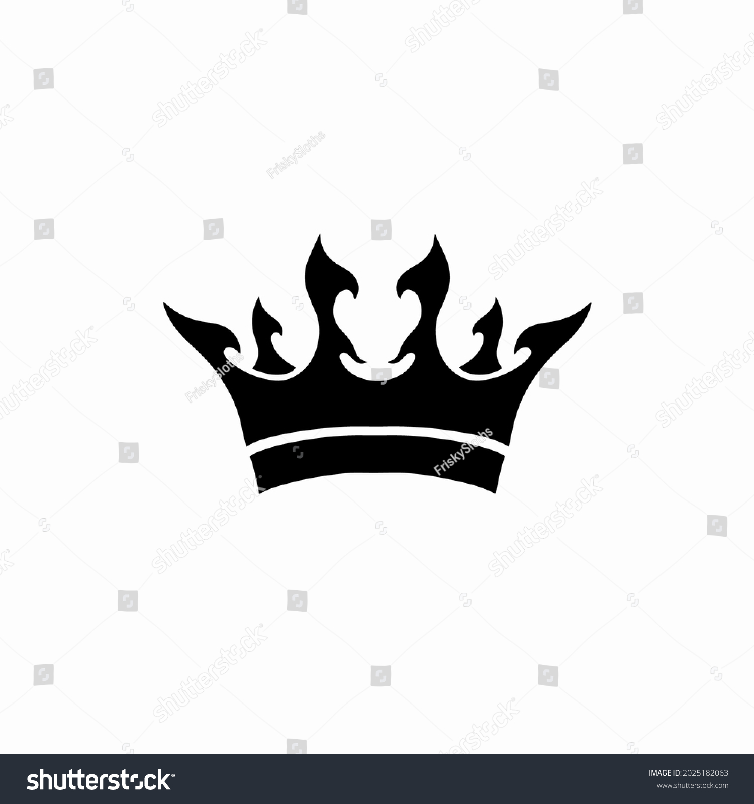 Crown Symbol Logo Tattoo Design Stencil Stock Vector (Royalty Free ...