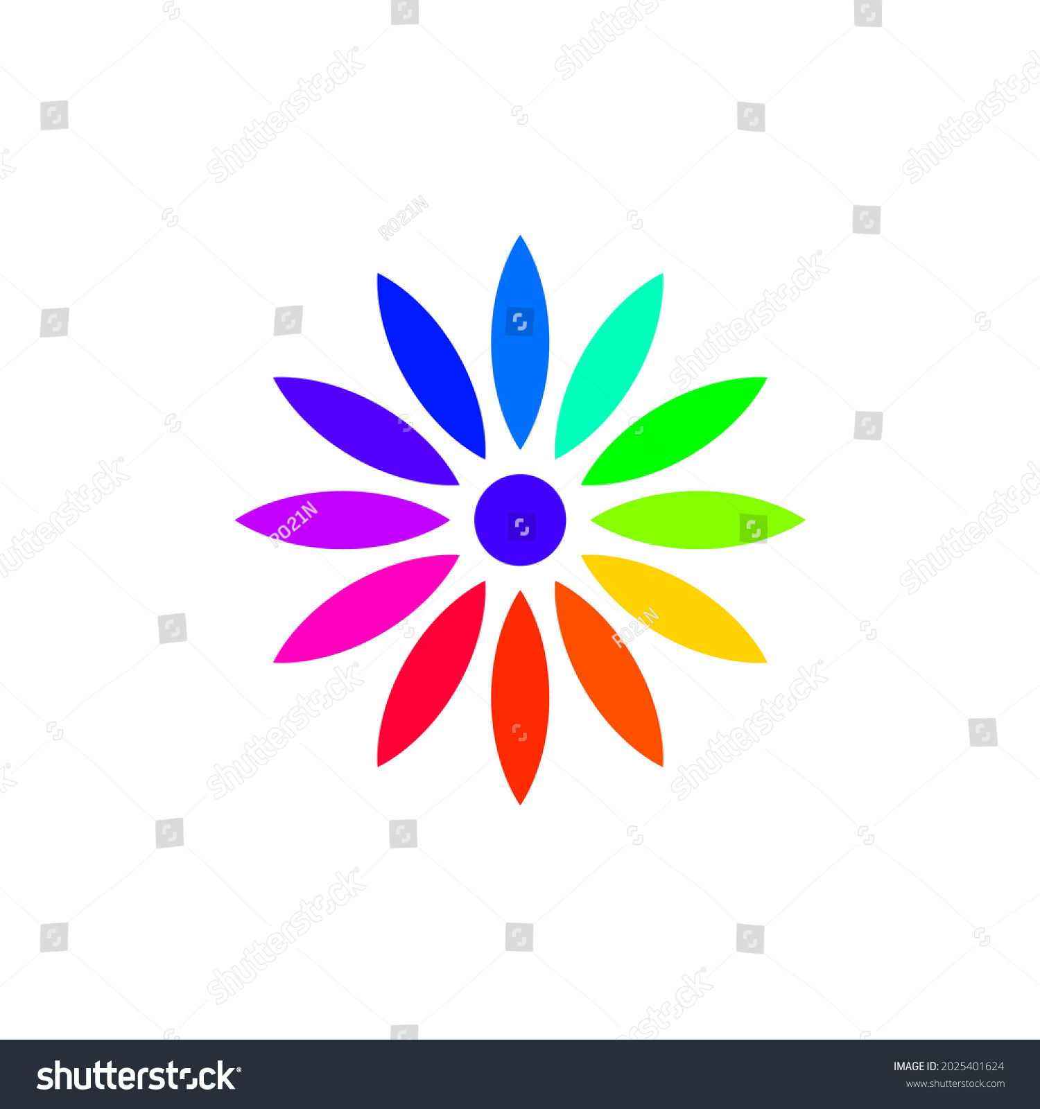 Colorful Flower Logo On Isolated Background Stock Vector (royalty Free 