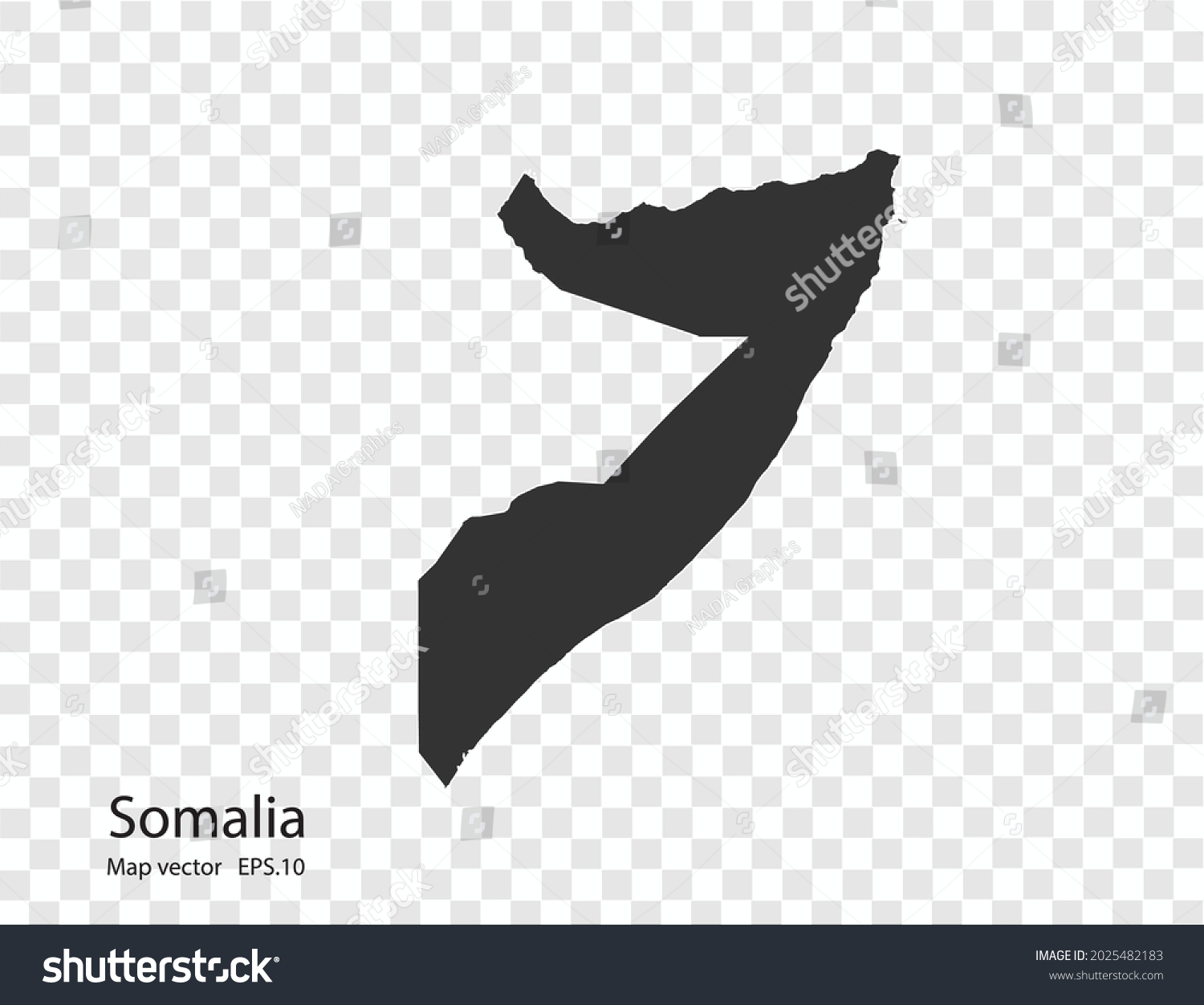 Somalia Map Vector Isolated On Transparent Stock Vector Royalty Free   Stock Vector Somalia Map Vector Isolated On Transparent Background 2025482183 