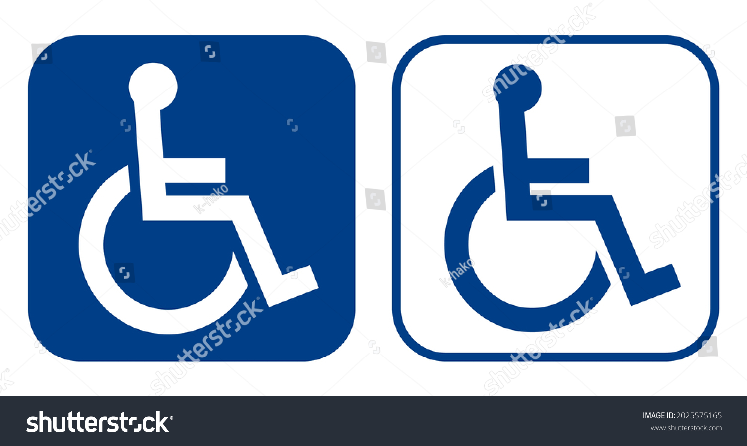 Wheelchair Icon Set International Symbol Mark Stock Vector (Royalty ...