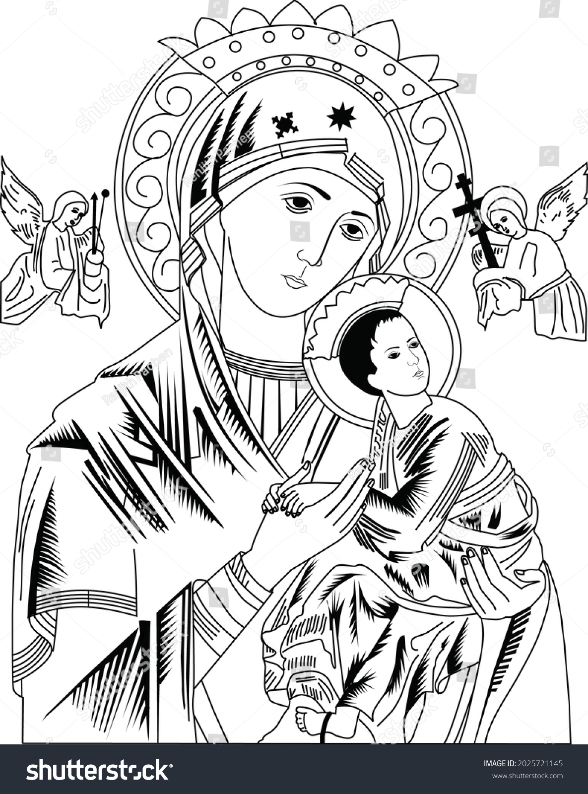 Our Lady Perpetual Help Stock Vector (Royalty Free) 2025721145 ...