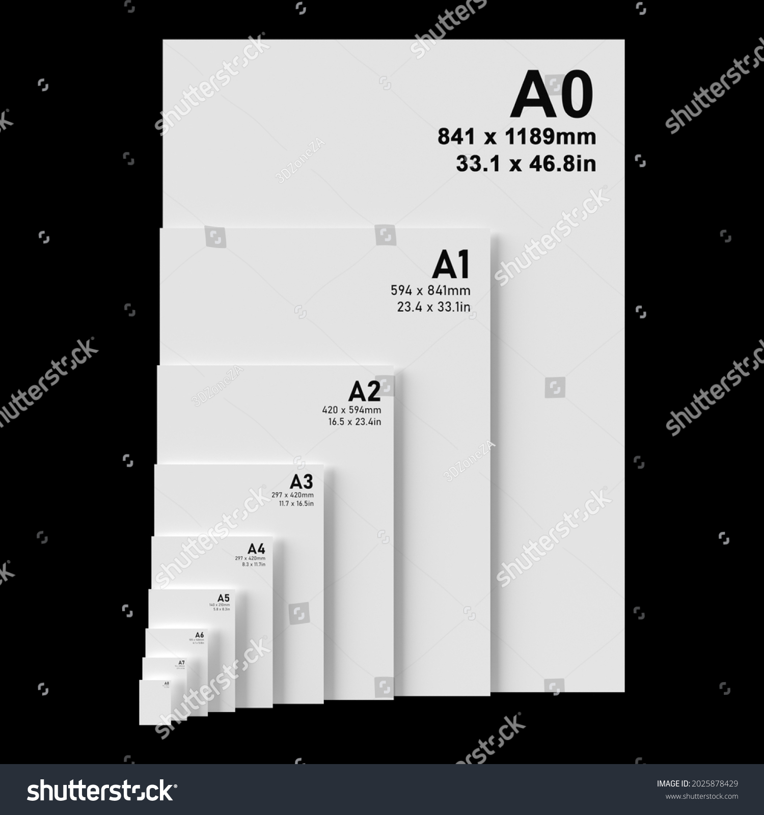 International Series Paper Size Formats A0 Stock Illustration ...