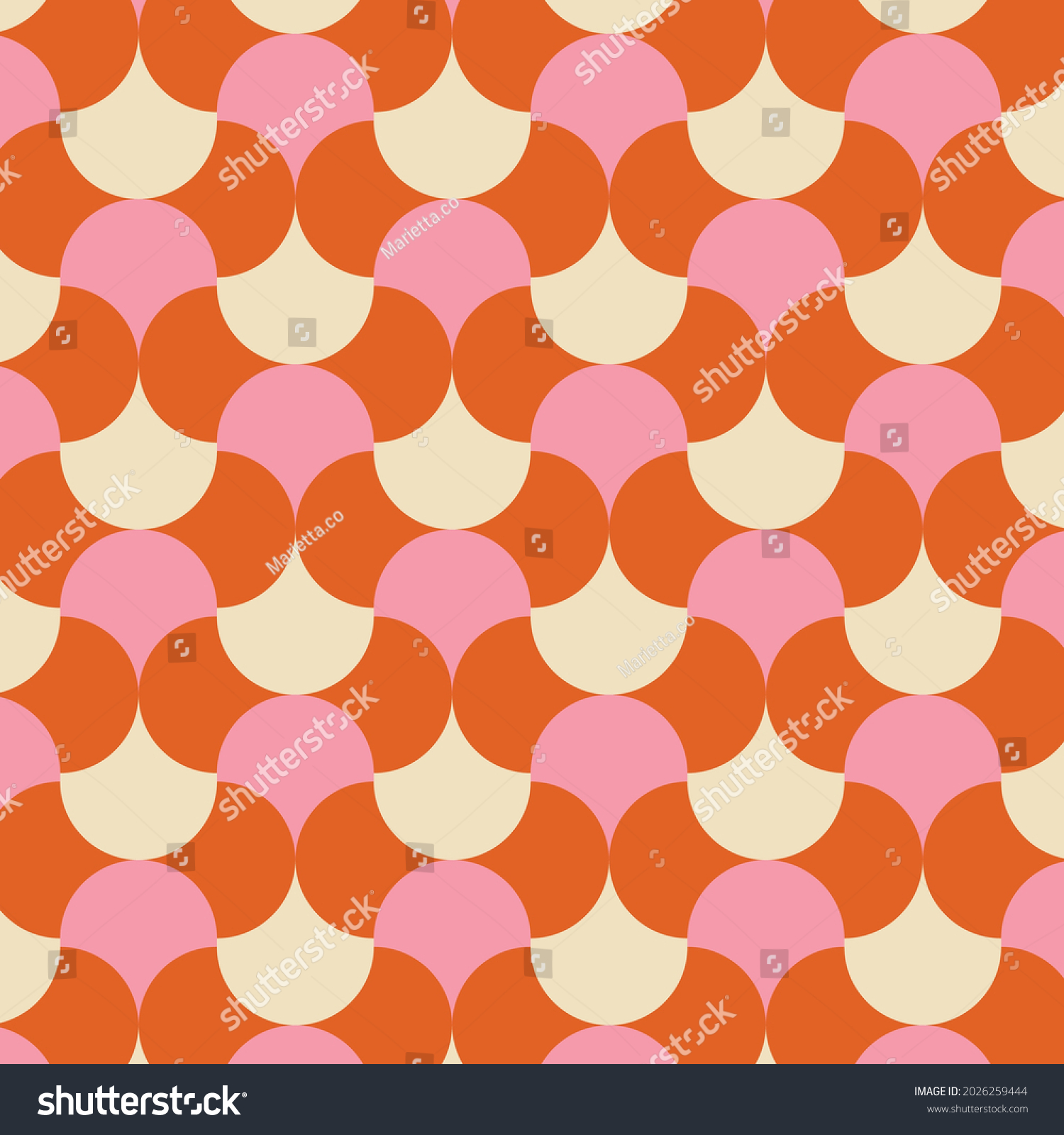 70s Retro Seamless Pattern 60s 70s Stock Vector (Royalty Free ...