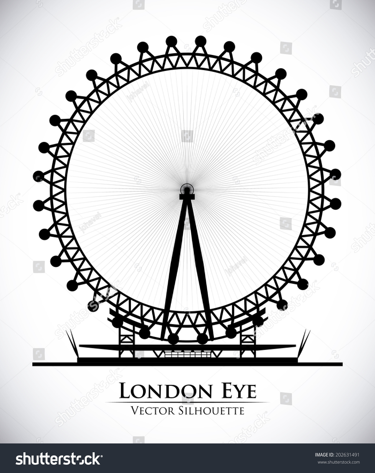 Лондонский глаз вектор