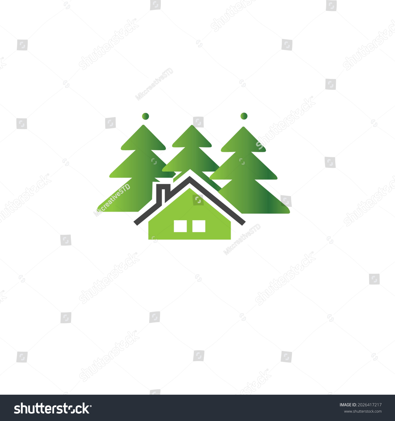 House Tree Logo Vector Stock Vector (Royalty Free) 2026417217 ...