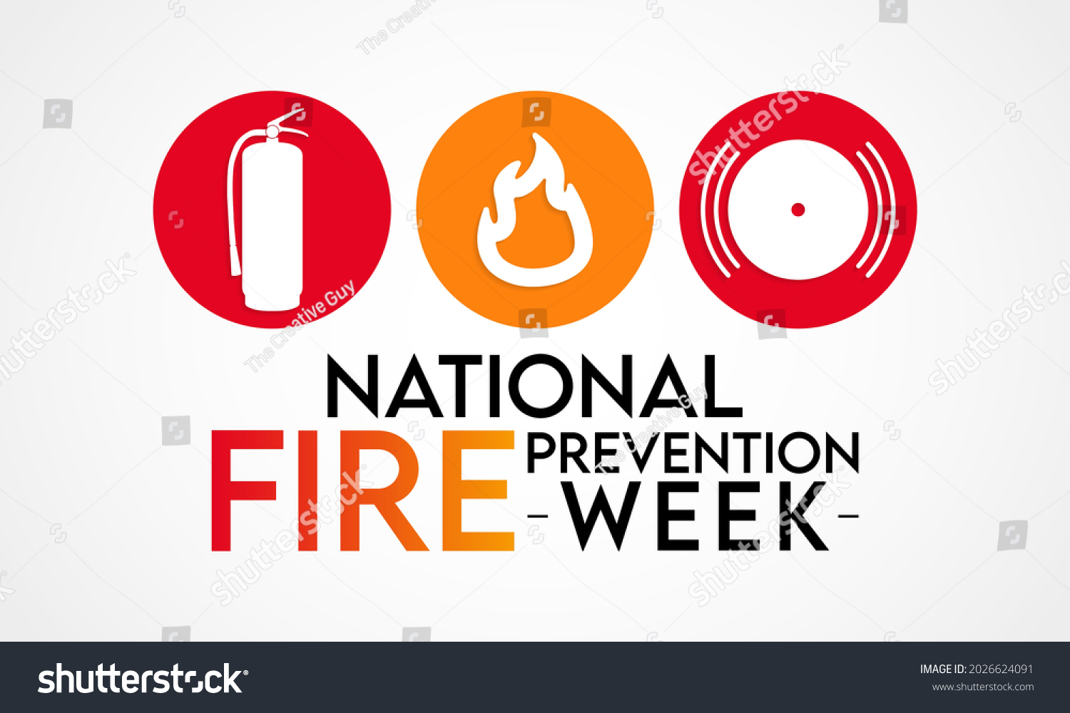National Fire Prevention Week Observed Every Stock Vector (Royalty Free