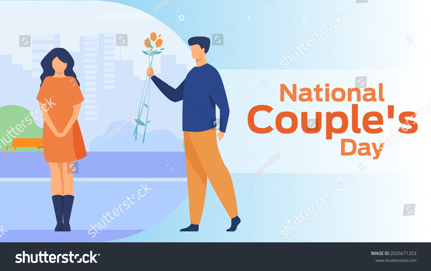 National Couples Day On August 18 Stock Vector (Royalty Free
