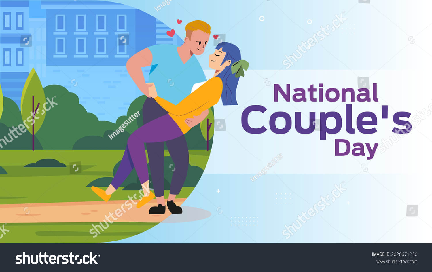 National Couples Day On August 18 Stock Vector (Royalty Free