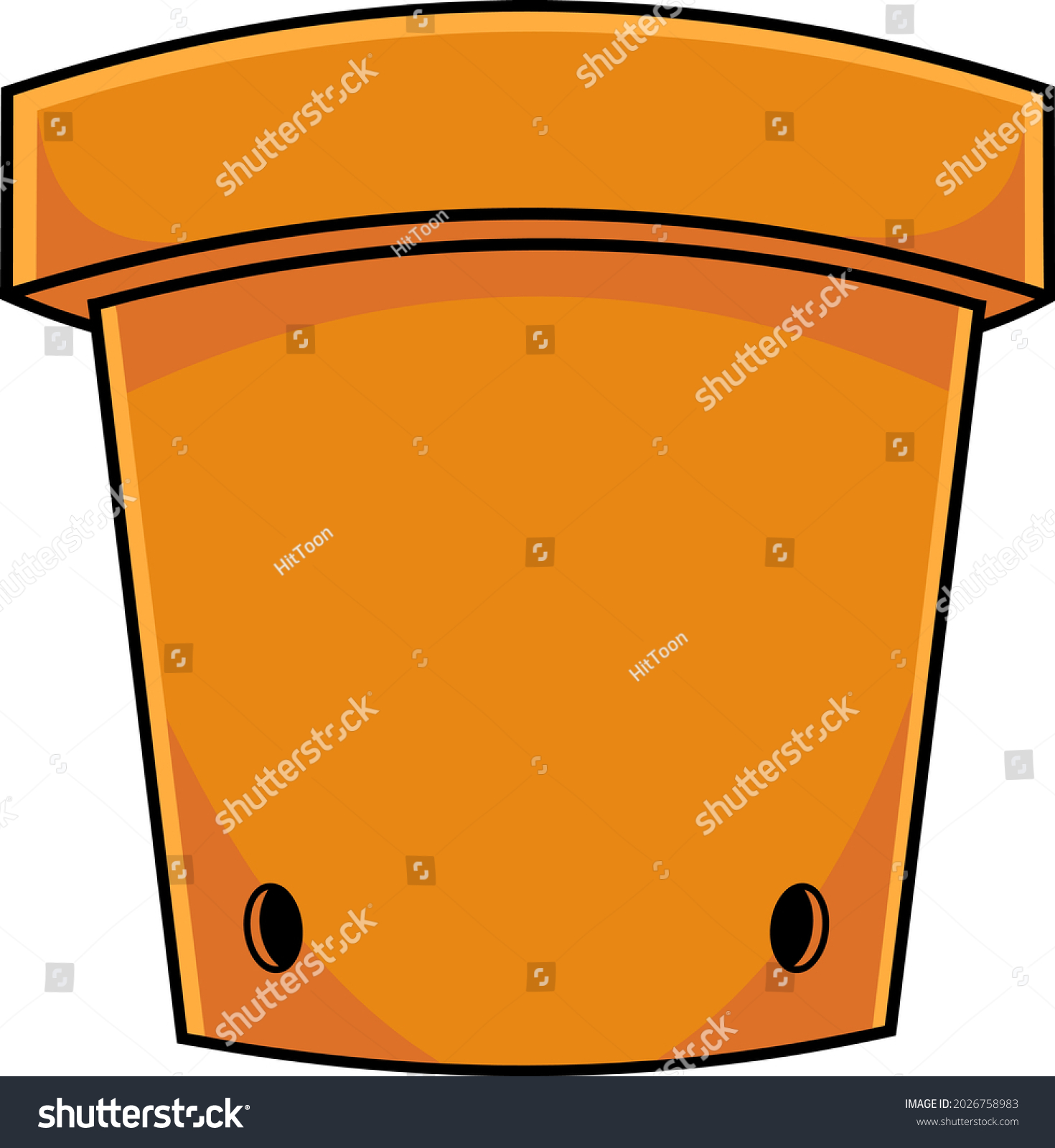 Cartoon Flower Pot Vector Hand Drawn Stock Vector Royalty Free