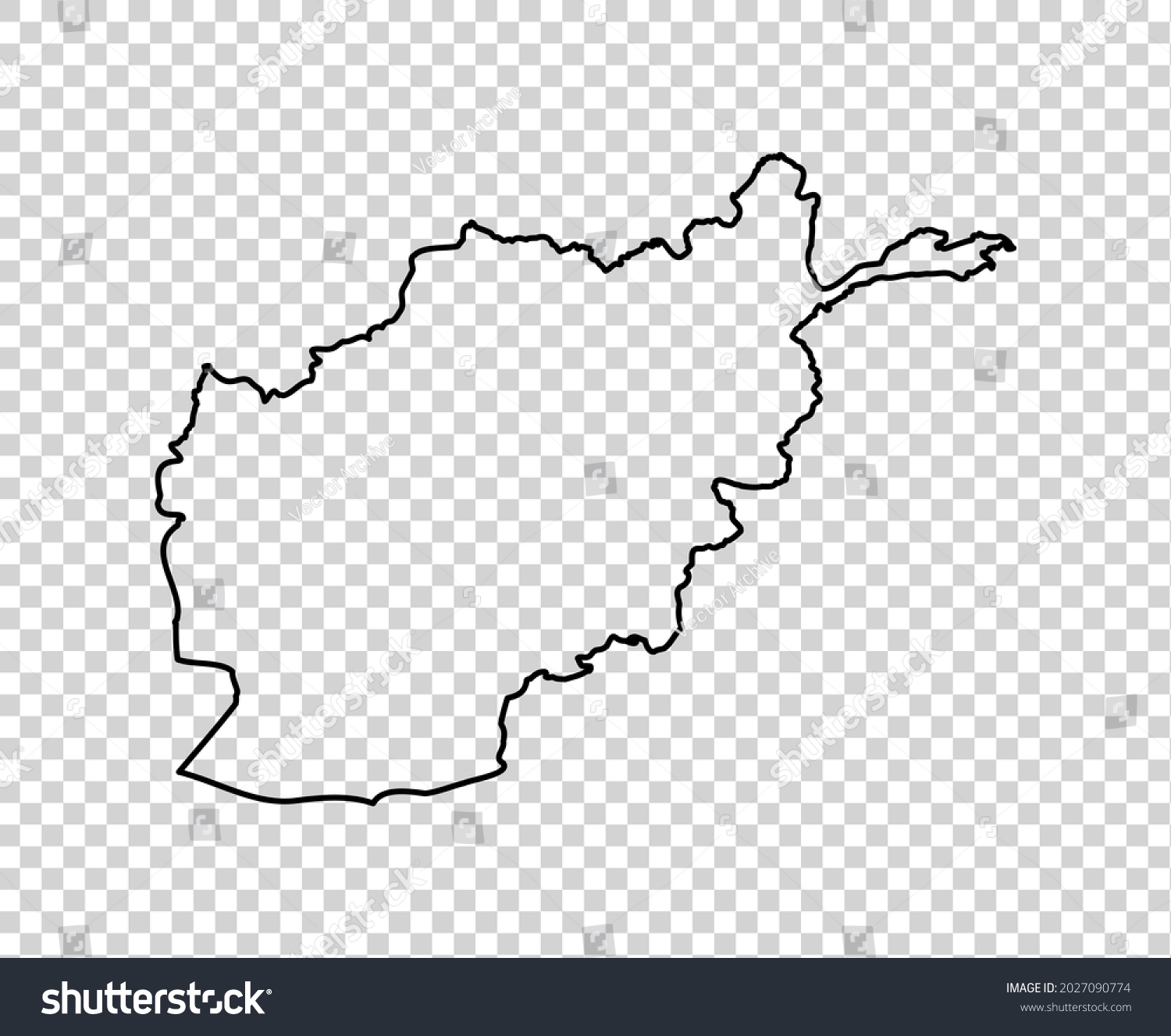 Map Afghanistan Outline Vector Stock Vector Royalty Free 2027090774   Stock Vector Map Of Afghanistan Outline Vector 2027090774 