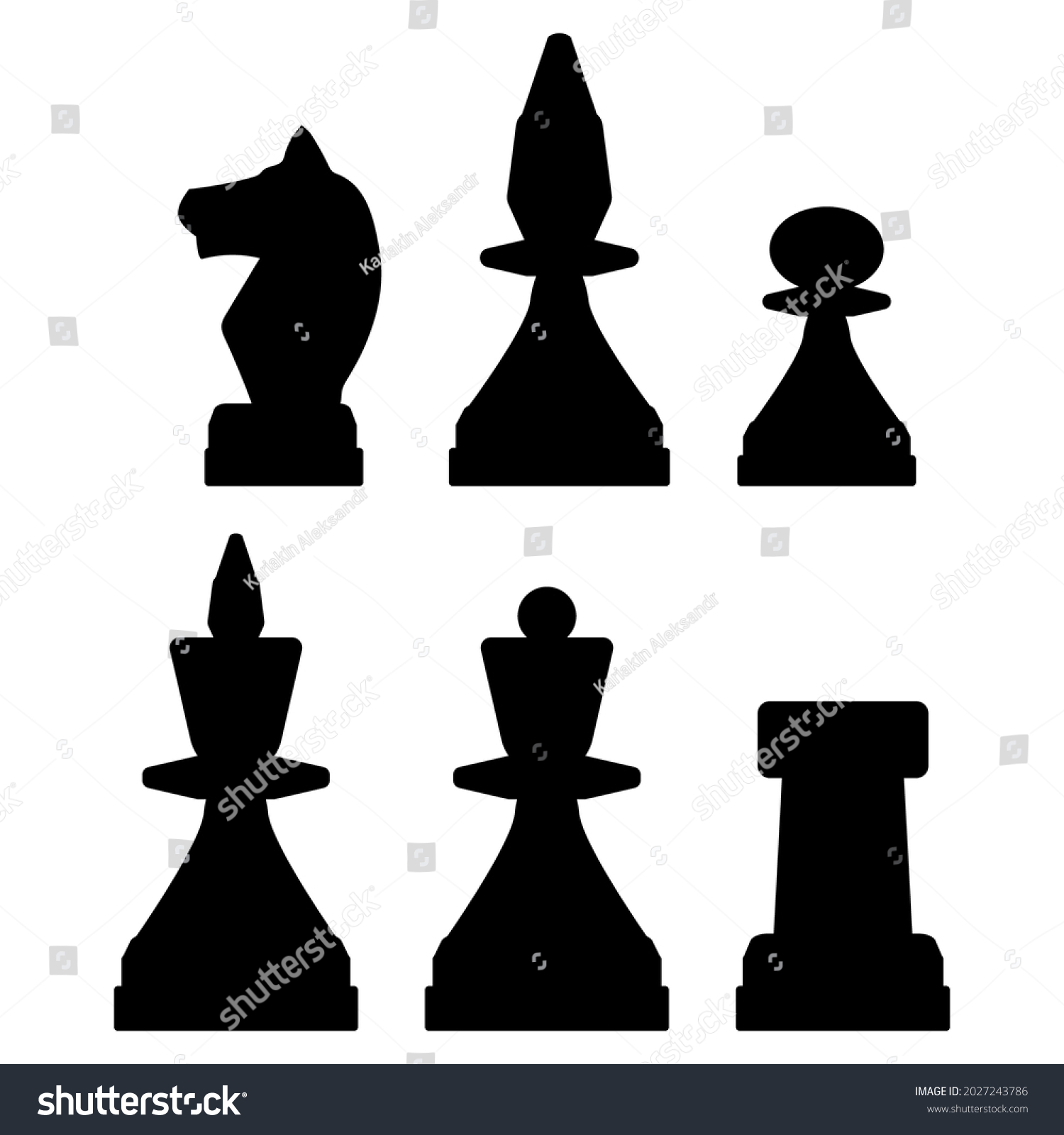 Set Chess Drawing Vector Illustration Stock Vector (Royalty Free ...