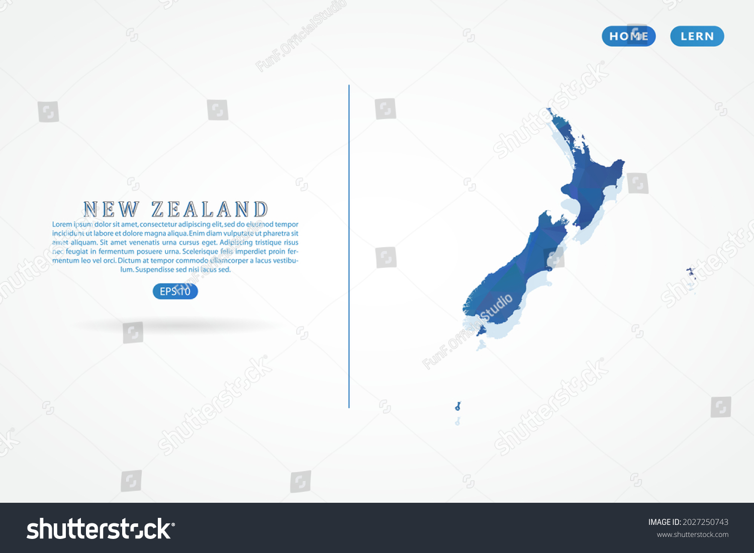 New Zealand Map World Map International Stock Vector Royalty Free Stock Vector New Zealand Map World Map International Vector Template With Polygon Blue Color Gradient Isolated 2027250743