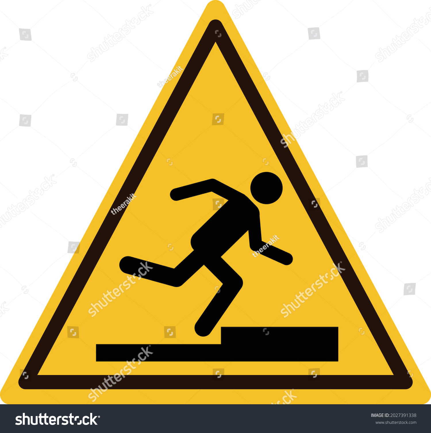 Stumbling Man Icon On White Background Stock Vector (Royalty Free ...