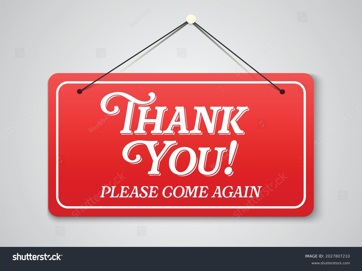 Thank You Please Come Come Again Stock Vector (Royalty Free) 2027807210 ...