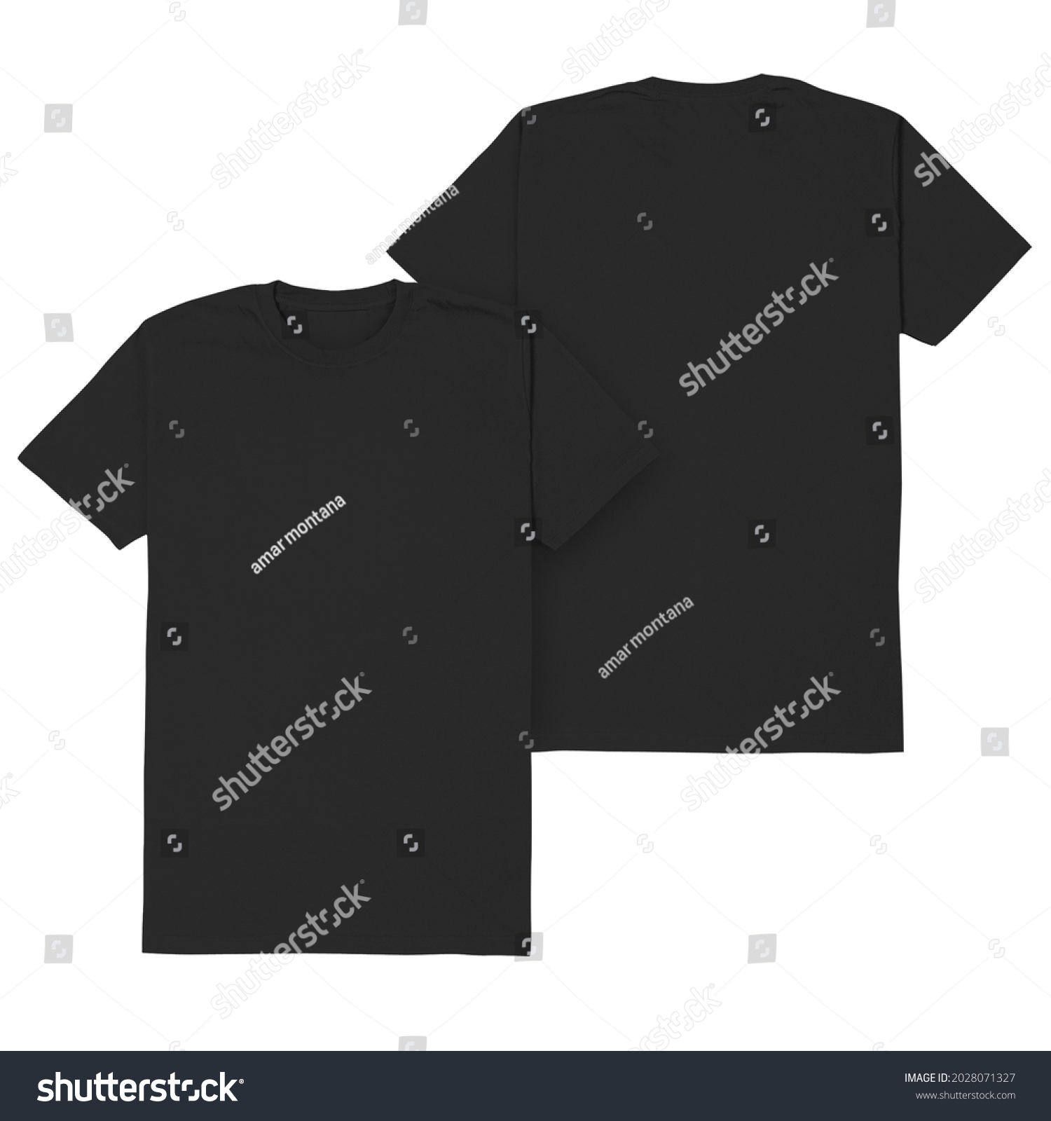 Blank Black T Shirt Front Back Stock Photo 2028071327 | Shutterstock