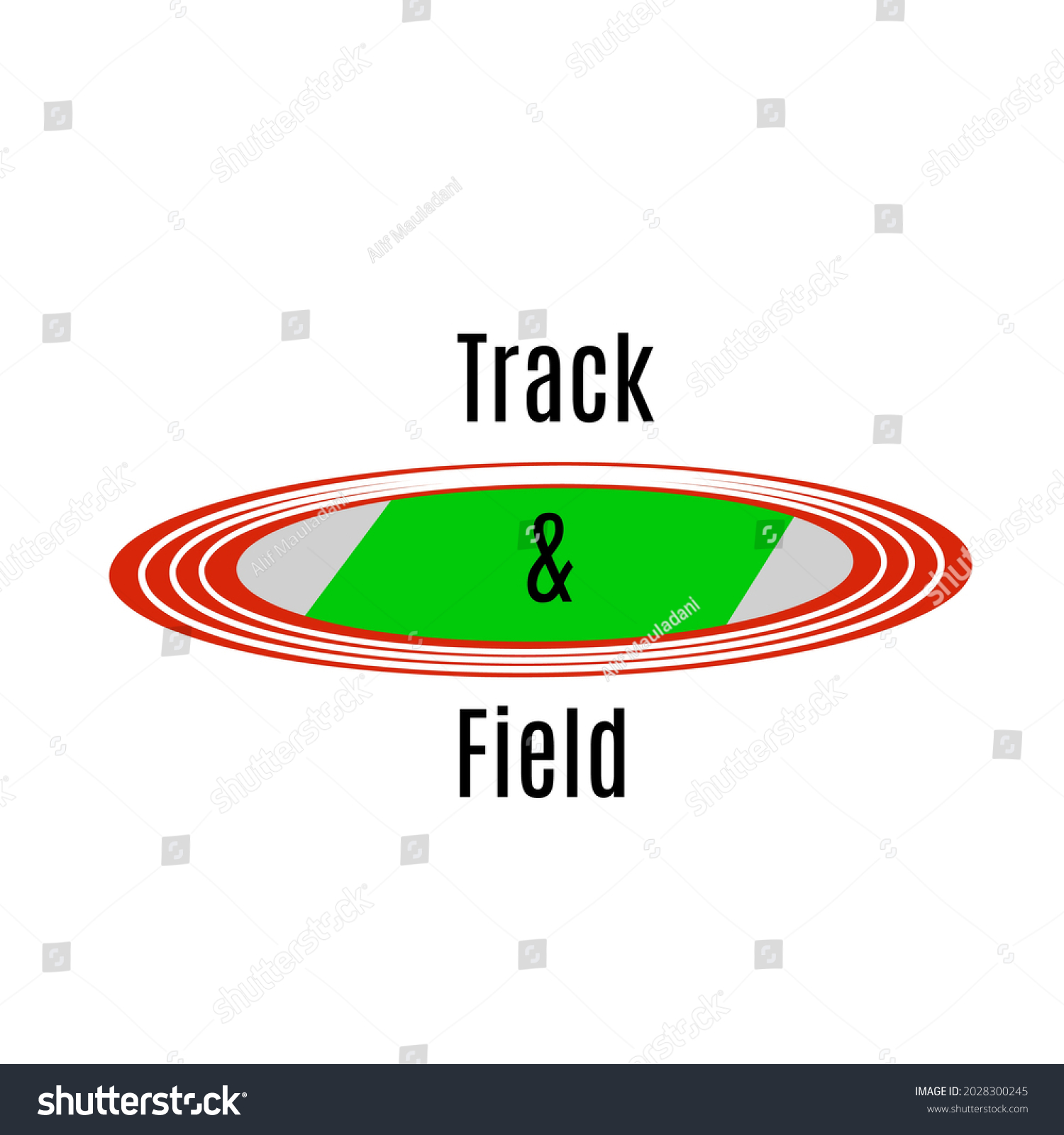 Illustration Vector Graphic Track Field Symbol Stock Vector (Royalty