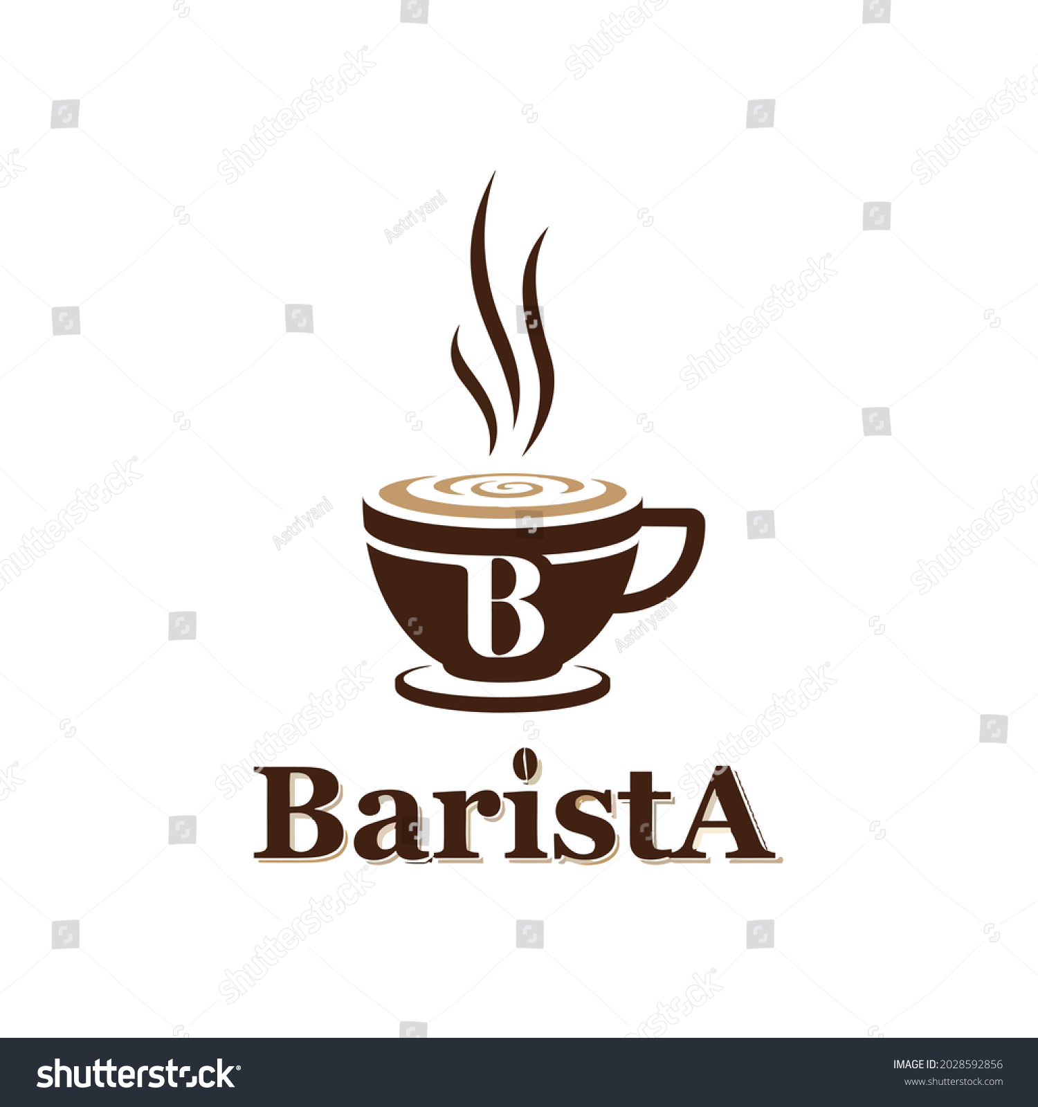 Initial B Coffee Logo Design Vector Stock Vector (Royalty Free ...