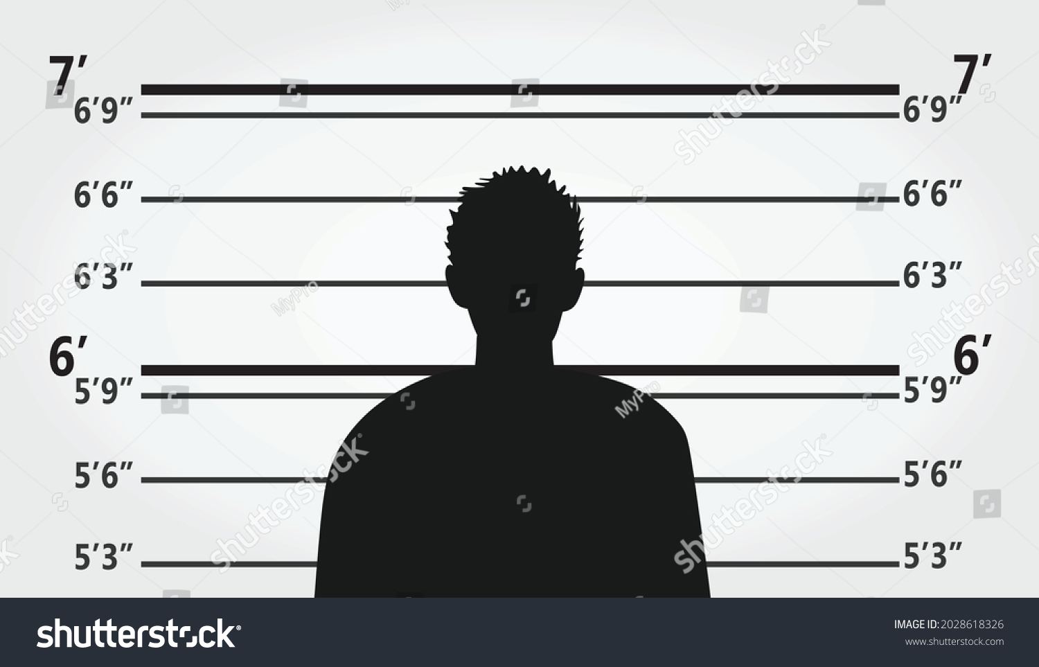 Thief Silhouette Mugshot Vector Illustration Stock Vector (Royalty Free ...