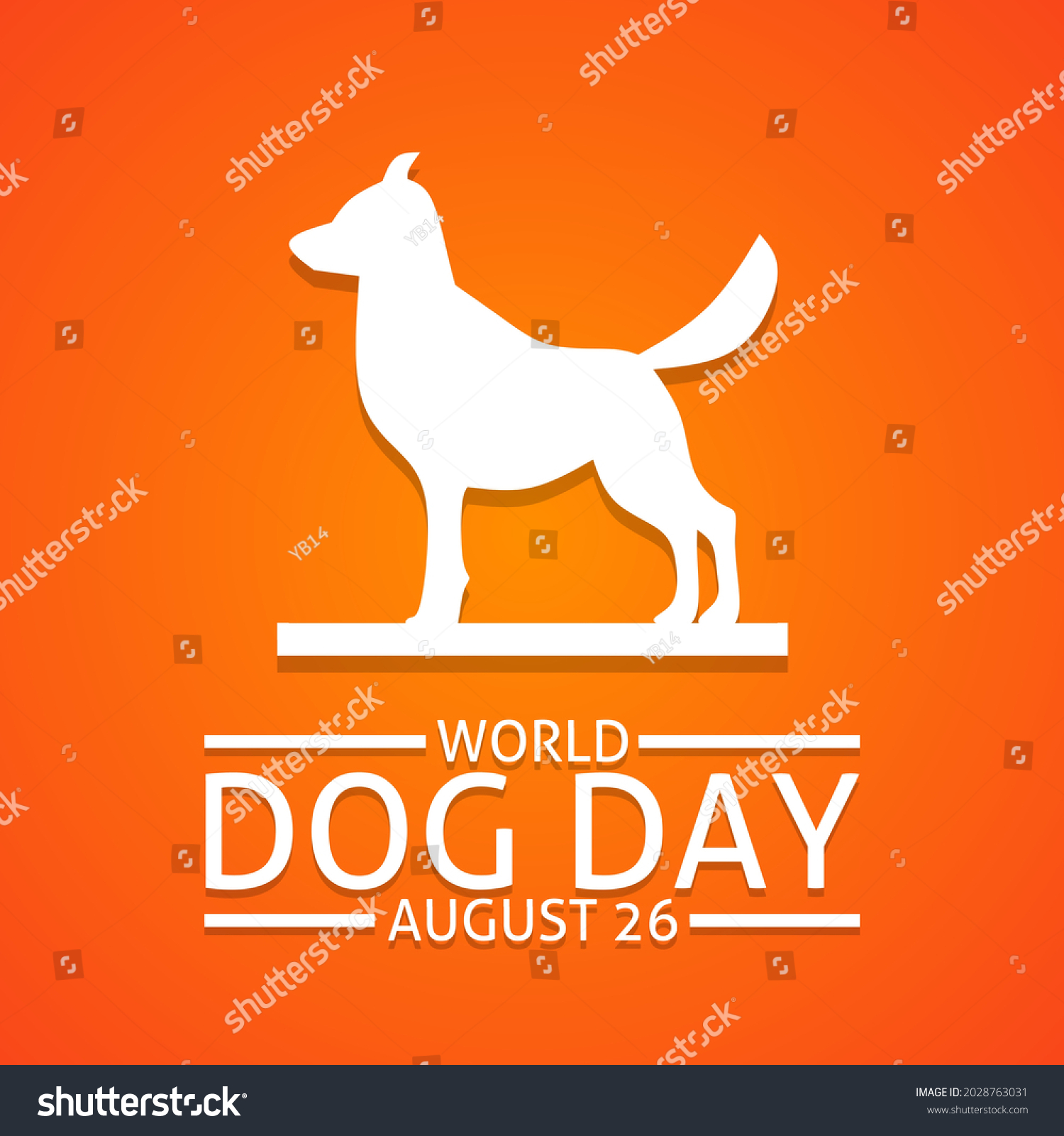 World Dog Day Logo Vector Illustration Stock Vector (Royalty Free