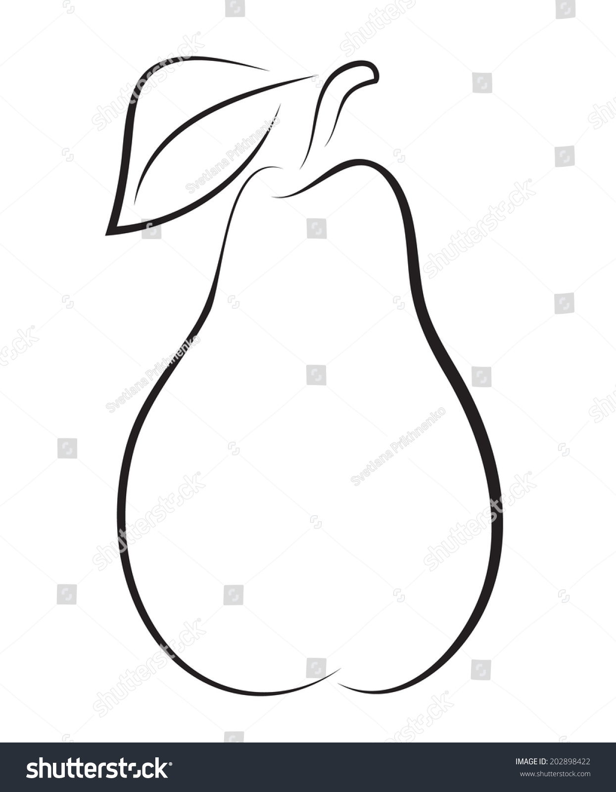 Artistic Outline Sketch Pear Vector Illustration Stock Vector (Royalty ...