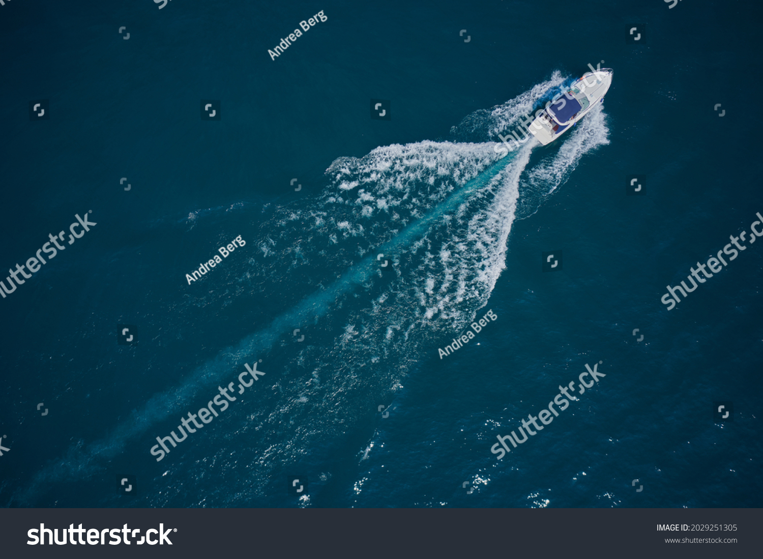 Yacht Moves Faster On Water Top Stock Photo 2029251305 | Shutterstock