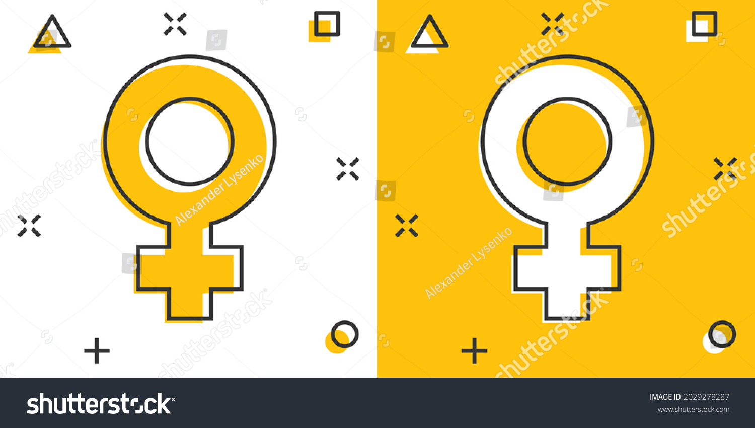 Vector Cartoon Female Sex Symbol Icon Stock Vector Royalty Free 2029278287 Shutterstock 3537