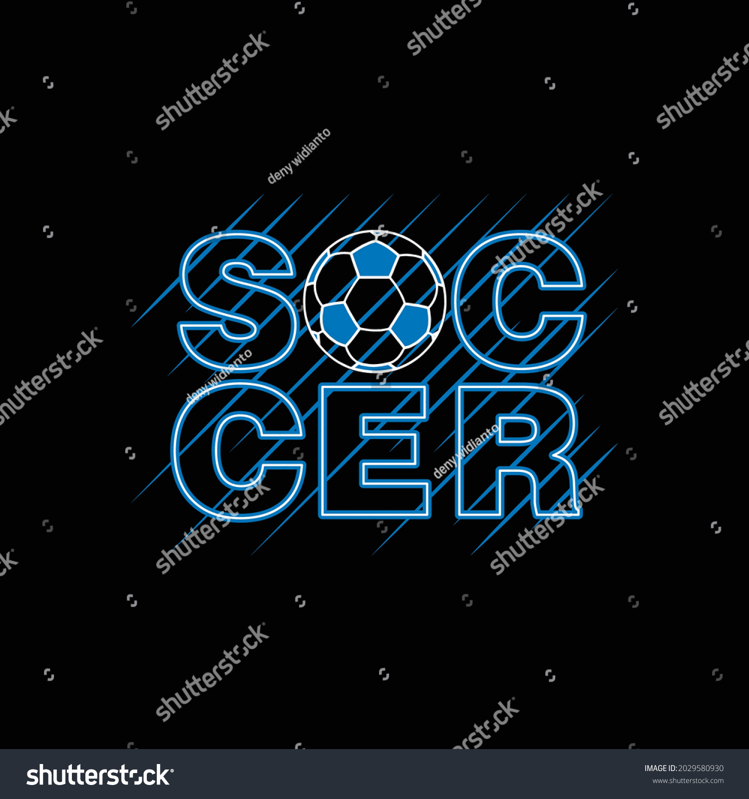 Soccer Design Line Style Illustration Soccer Stock Vector (Royalty Free ...