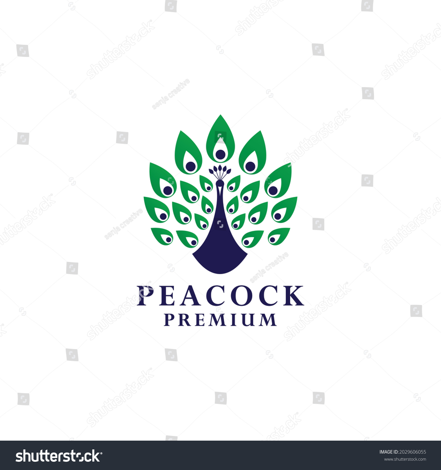 Abstract Religion Peacock Logo Design Stock Vector (Royalty Free ...