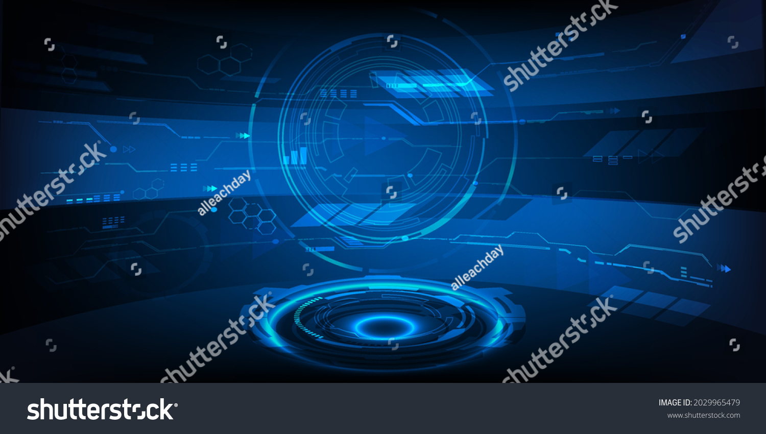 Digital Modern Hi Tech Stage Layout Stock Vector (Royalty Free ...