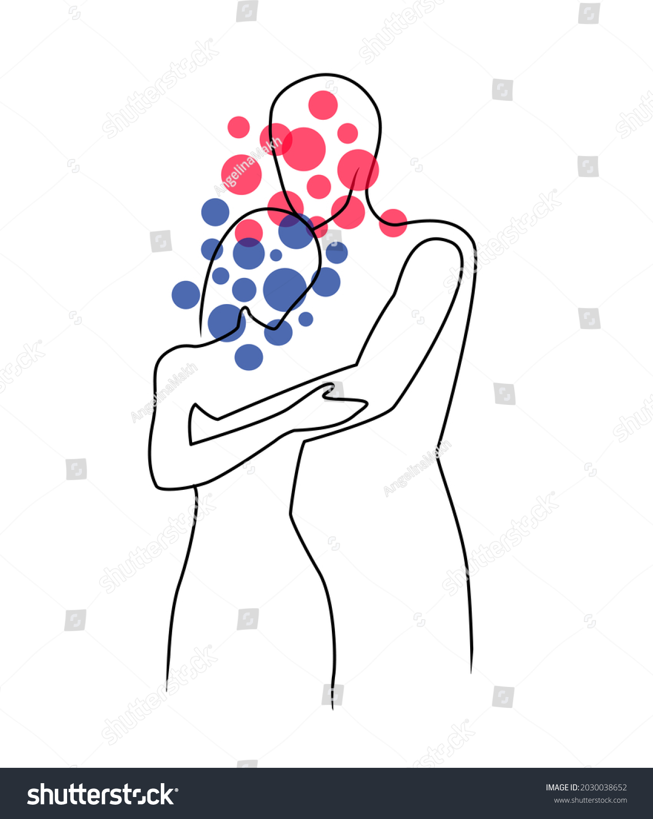Minimalistic Line Art Couple Hugging Stock Illustration 2030038652 Shutterstock 4126