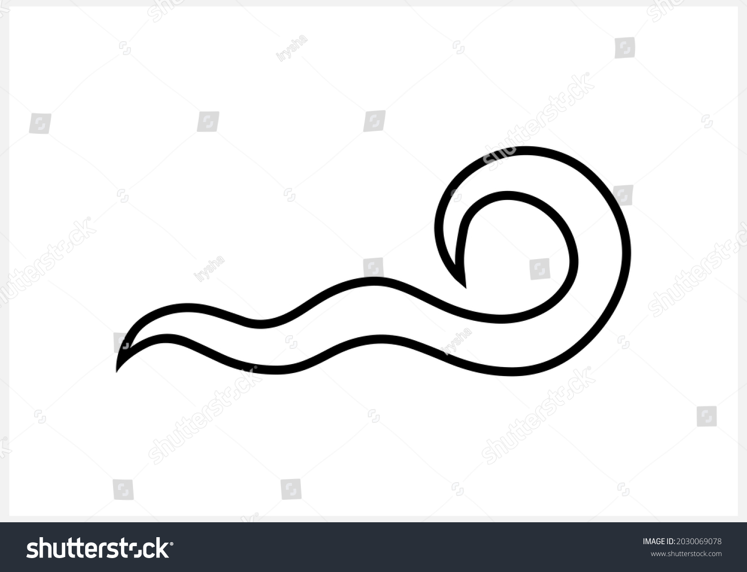 Sketch Wind Water Wave Clipart Isolated Stock Vector (Royalty Free ...