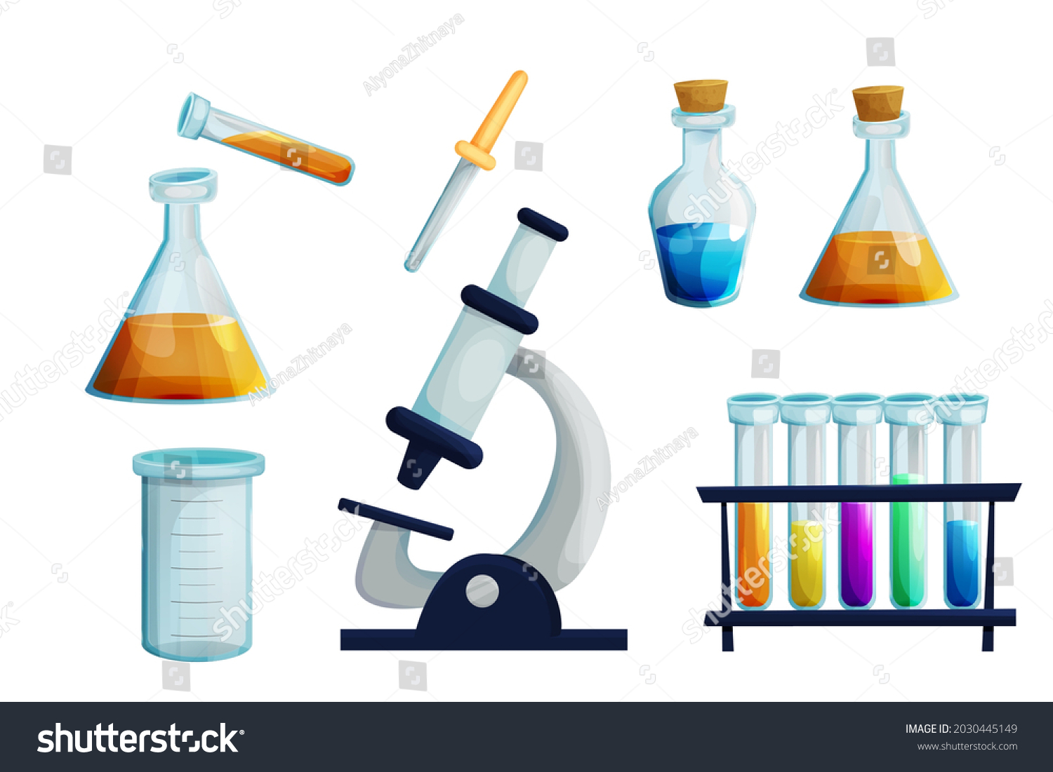 Laboratory Set Glass Flask Burner Test Stock Vector (Royalty Free ...