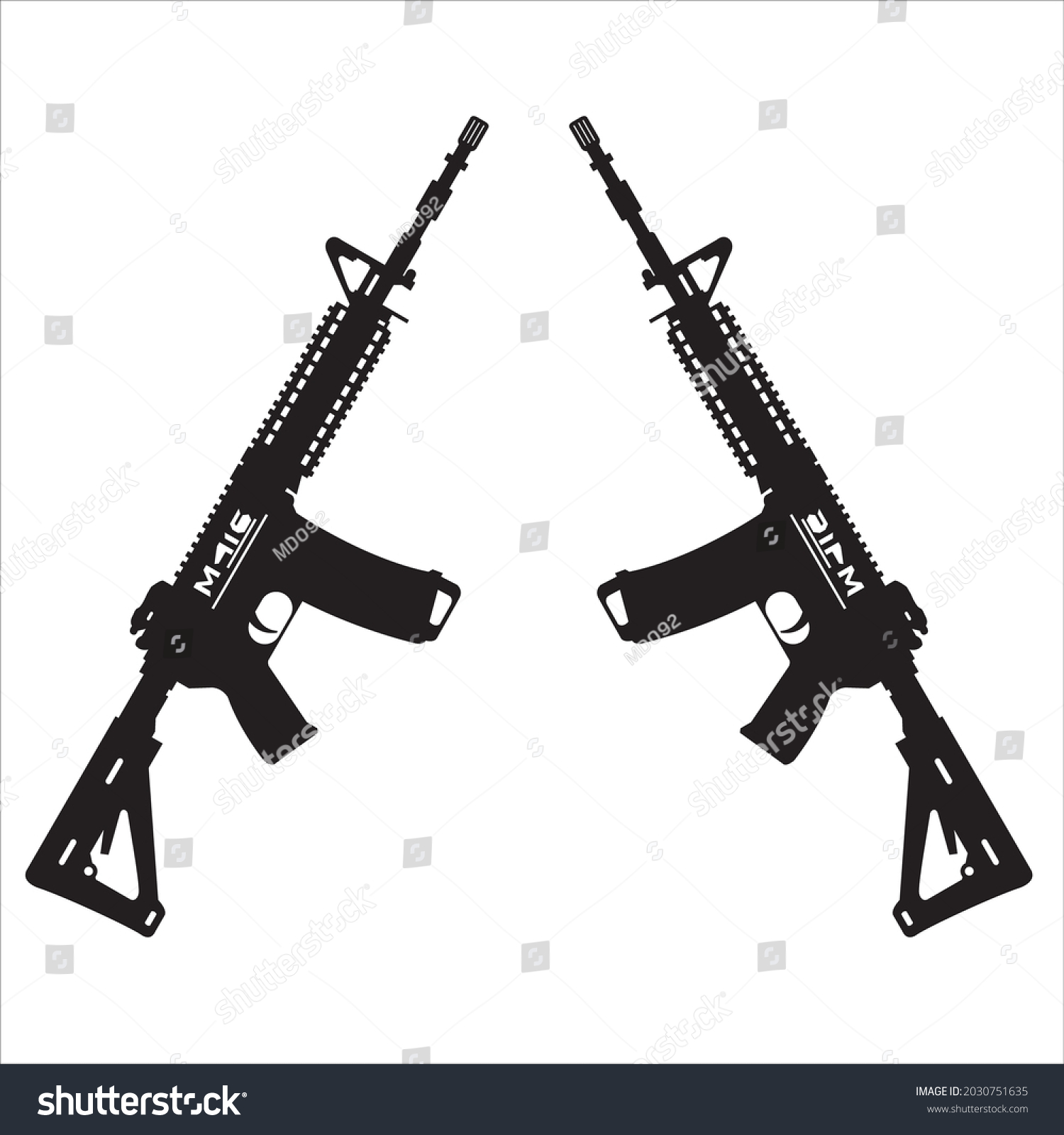 Hk416 Referred M416 Stock Vector (Royalty Free) 2030751635 | Shutterstock