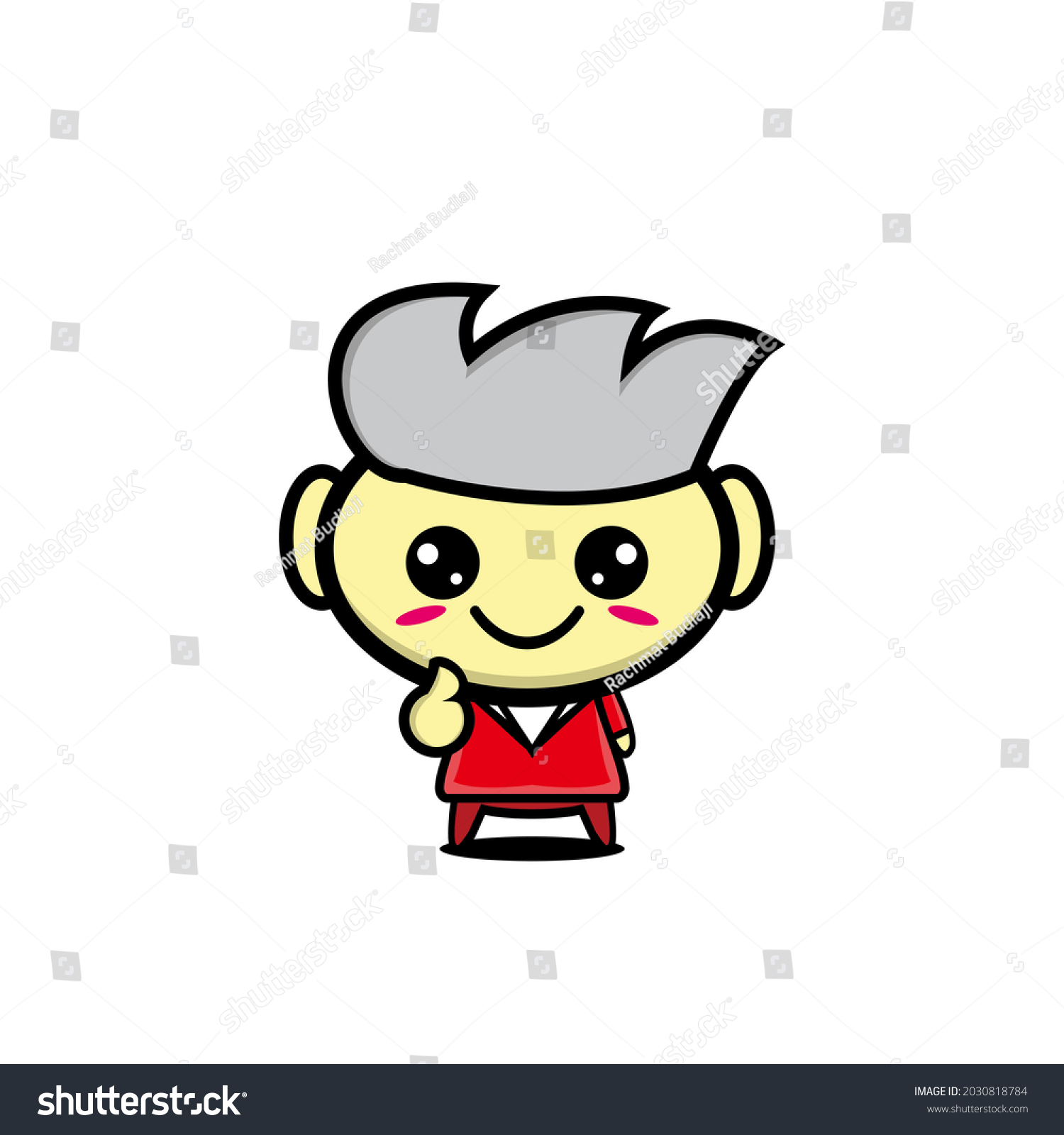 Cute Style Cartoon People Character Design Stock Vector (Royalty Free ...